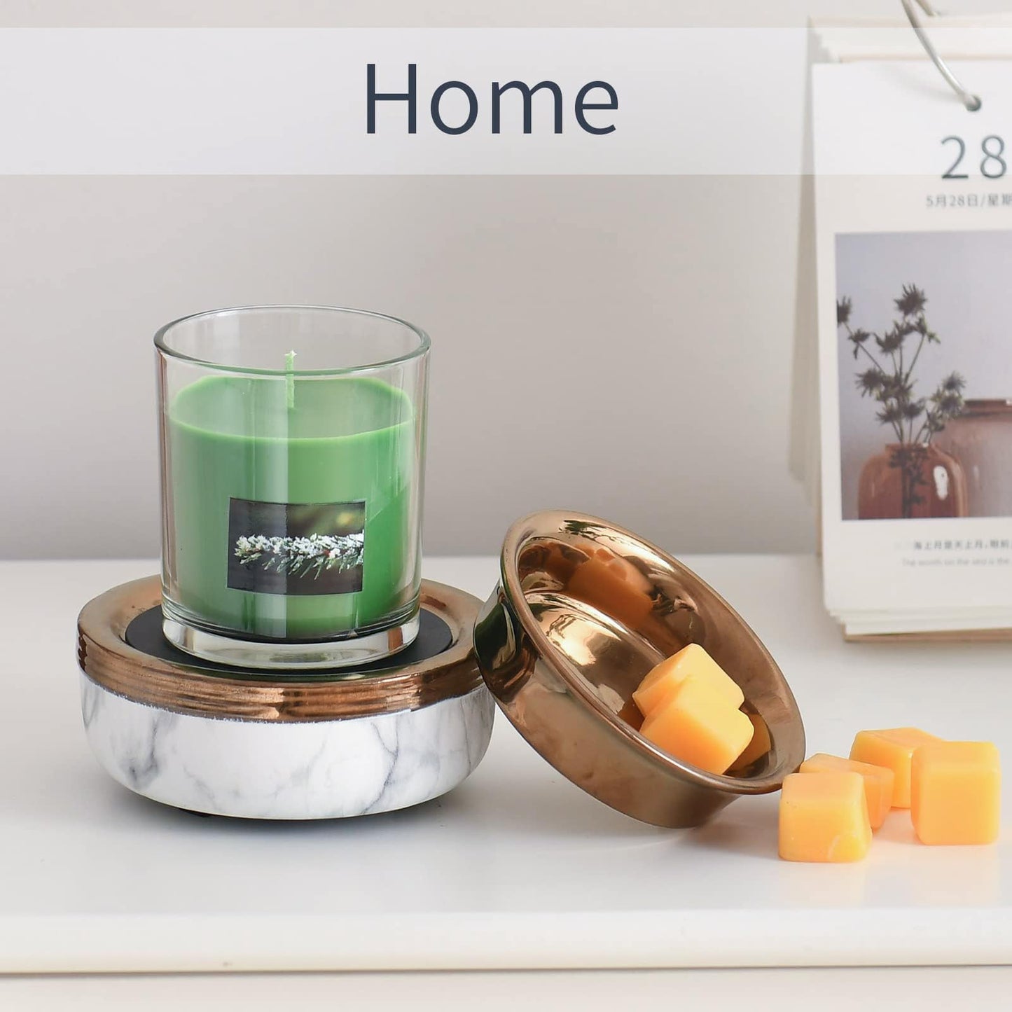 mocosa Ceramic Wax Warmer Wax Melt Warmer 3-in-1 Candle Wax Warmer Electric Wax Warmer for Scented Wax Melter Wax Burner for Home,Office,Gift……