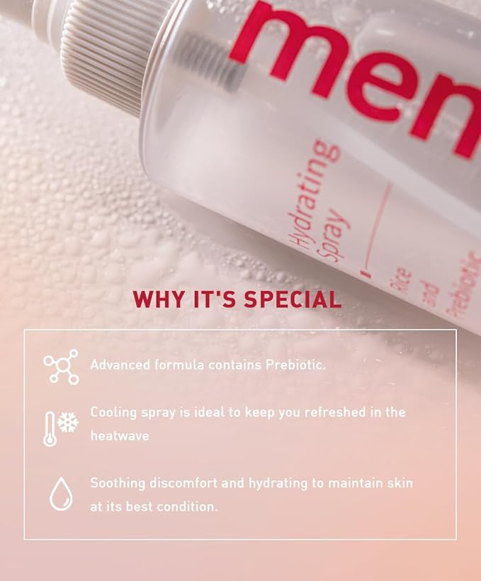 menorah Skincare - Hydrating Spray - with Rice and Prebiotic, Toner, Soothing Facial Spray, Trouble Care, Moisture Balance, Refreshing, Purifying, Calming, All Skin Types