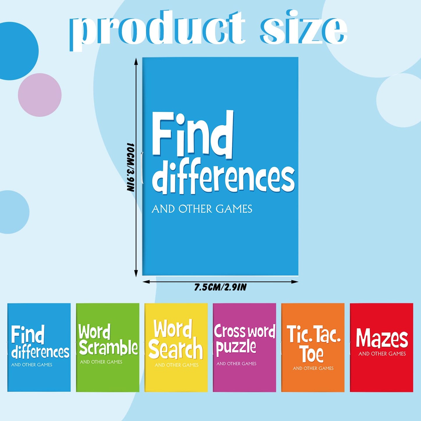 Hungdao 48 Pcs Mini Activity Books for Boys and Girls, Fun and Games, Challenging Activities Include Mazes, Word Scramble and More Bulk Gifts for Students Party Classroom