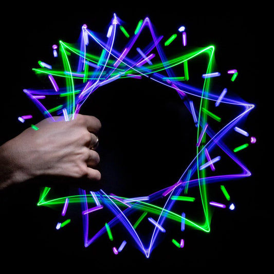 GloFX 6 Led Spinning Orbit: Pure Bliss Multicolor Pattern - Flow Rave Toy