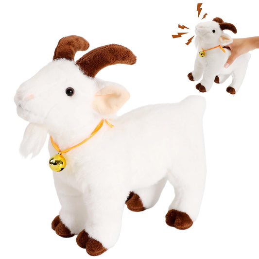 Freetoes Screaming Goat Toy,Goat Stuffed Animal Plush Desk Toy,Makes Fun Screaming Goats Sounds,Funny Gag Gifts for Men Women,Weird Things Office Pranks Stuff for Adults,Prank Noise Maker
