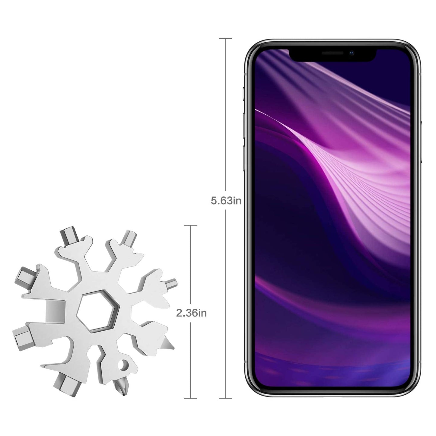 Stocking Stuffers for Men - Snowflake 18 in 1 Multitool Christmas Gifts, 2 Pack Multi Tools for Dad from Daughter Son, Gifts for Father Husband Him