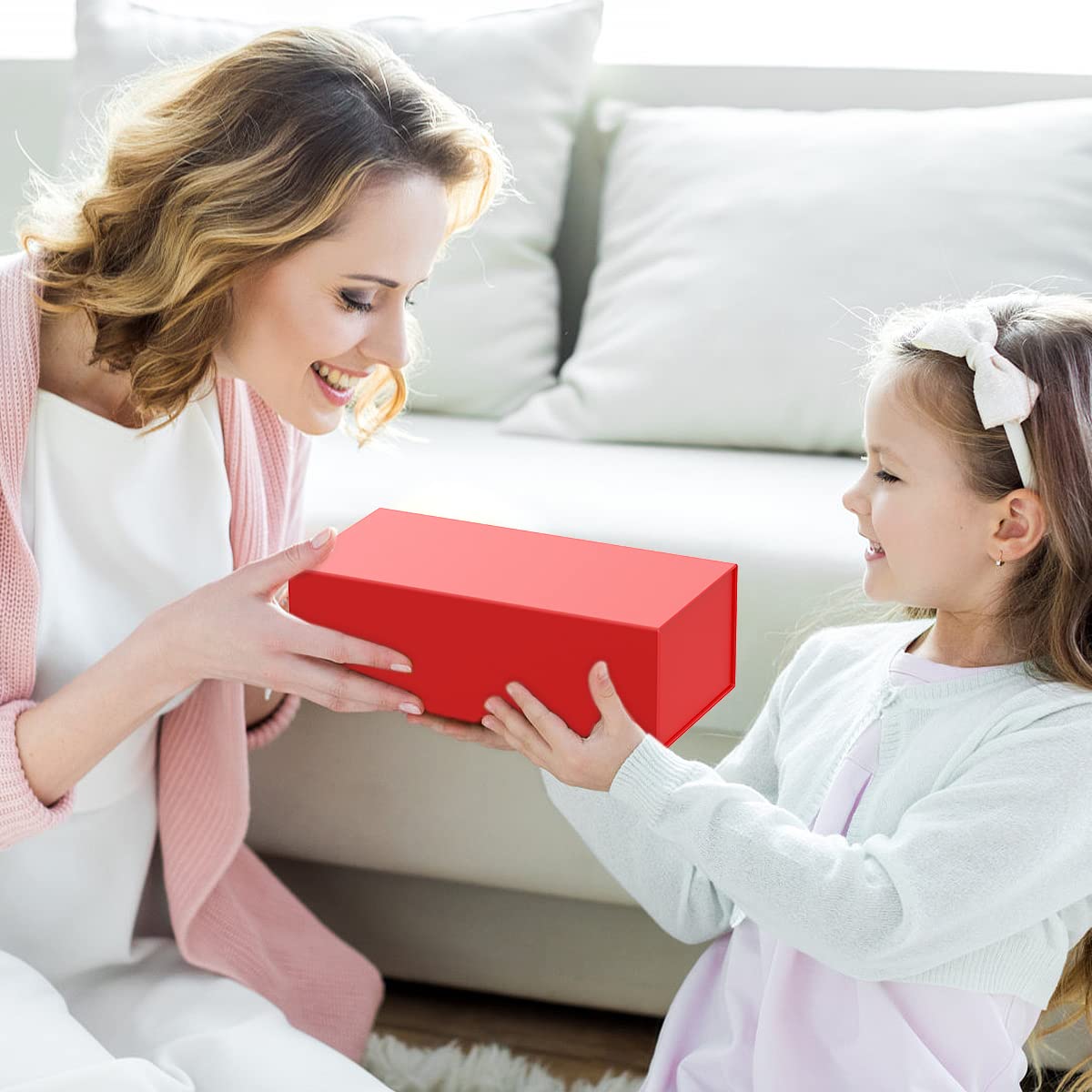 MONDEPAC 6 Pack Gift Boxes with Magnetic Lid 12" X 6" X 4" for Presents,Luxury for Gift Packaging, Bridesmaid Gifts Boxes, Magnetic Gift Box for Gifts,Birthday Gift Boxes,Christmas Gift Boxes