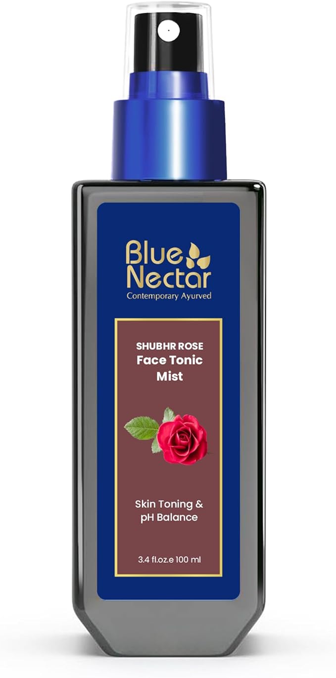 Blue Nectar Shubhr Steam Distilled Rose Toner Water & Face Tonic Mist (3.4 fl oz)