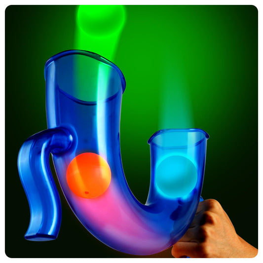 SPORTY PLAY LED Light-Up Juggling Ball Game – Active Sports Challenge Toy for Kids, Boosts Hand-Eye Coordination – Rechargeable Glow Balls, Gift for Boys 8-12