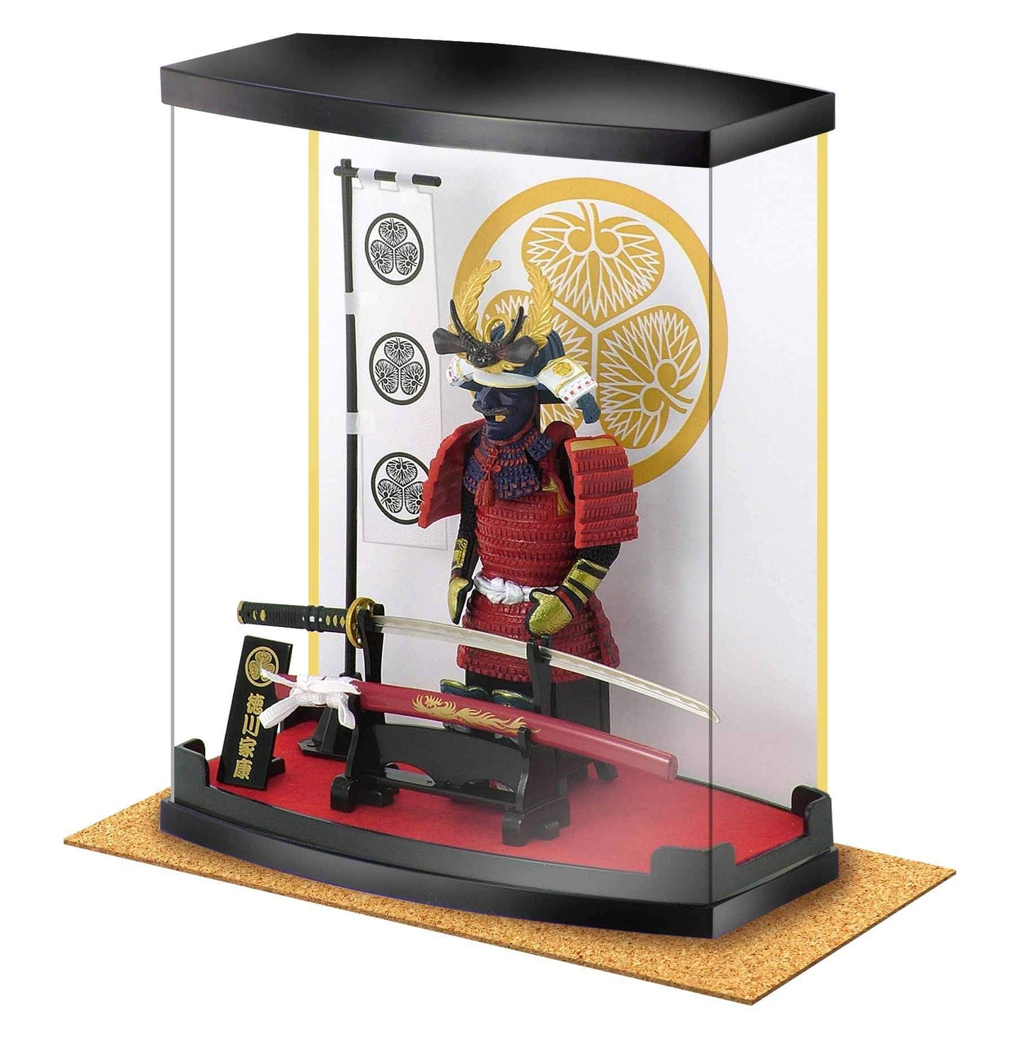 MEISTER JAPAN Samurai Figure Gifts Japanese Armor-Tokugawa Ieyasu Office and Living Room Ornament Box Height 8.3"