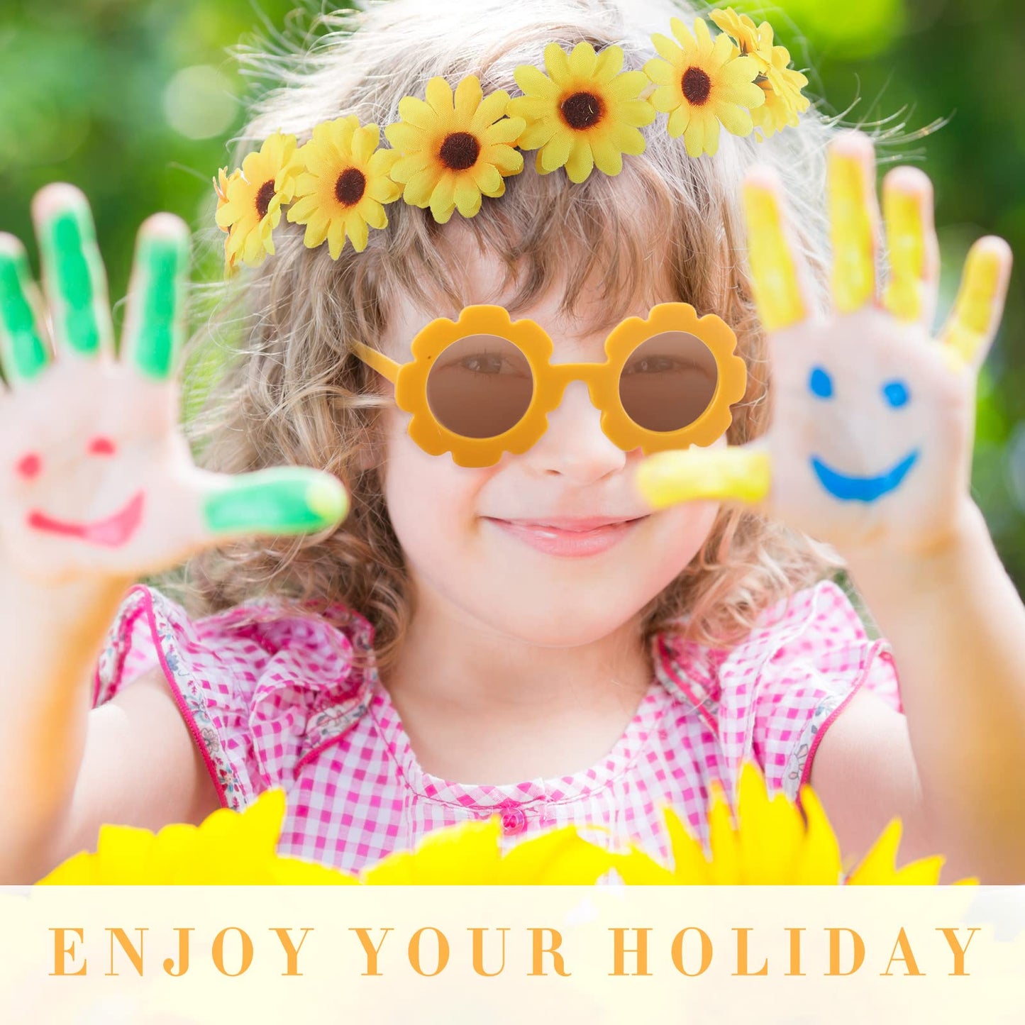 Groovy Retro Flower Sunglasses Headbands Party Favors Daisy Flower Costume Accessories Set 60s 70s Party Gifts for Kids (20 Pcs)