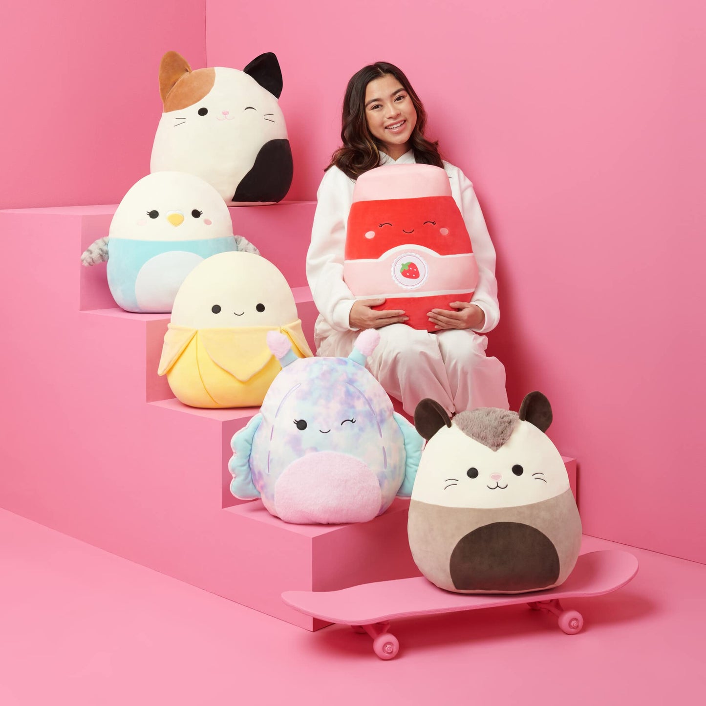 Squishmallows Original Sanrio 3.5-Inch Cinnamoroll, Hello Kitty, Kuromi, + My Melody 4-Pack – Official Jazwares Plush (Clips)
