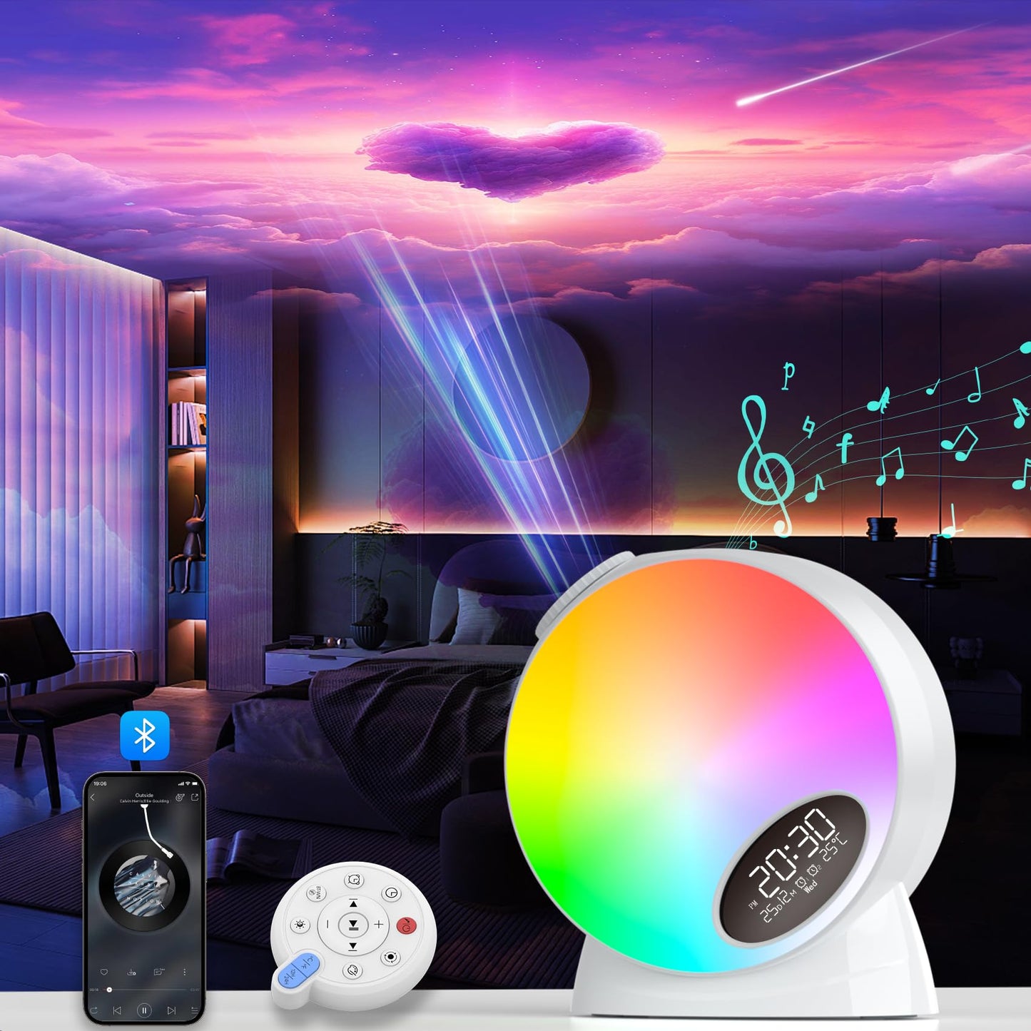 Star Projector,13 in 1 HD Planetarium Galaxy Projector for Bedroom,LED Space Galaxy Lamp with Bluetooth Speaker & White Noise,Remote/Auto-Off Timer,Star Night Light for Adults Kids Gifts Home Decor