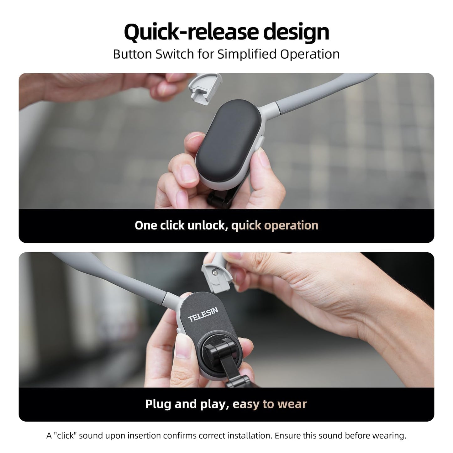 TELESIN Magnetic Neck Mount for Phones, Neck Cell Phone Holder POV/Vlog Selfie Mount Hand Free Phone Neck Holder Chest Stand Strap Video Recording for iPhone 16 15 14 13 12 Seires Android Phones Gray