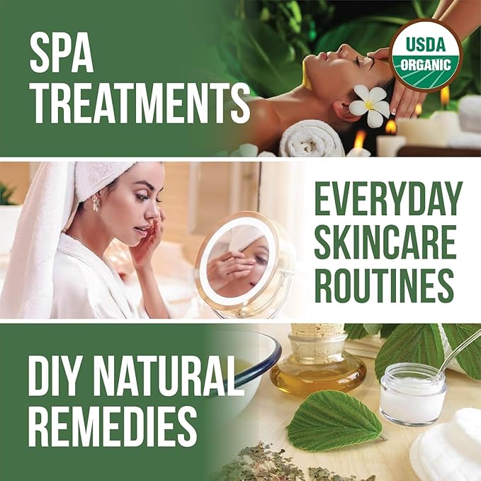 Organic Witch Hazel – 100% Pure Natural USP Astringent with 14% Alcohol | Hamamelis Virginiana Extract for Face, Skin, Hair & Wellness | Bulk & Gallon Options | 1 Fl Oz