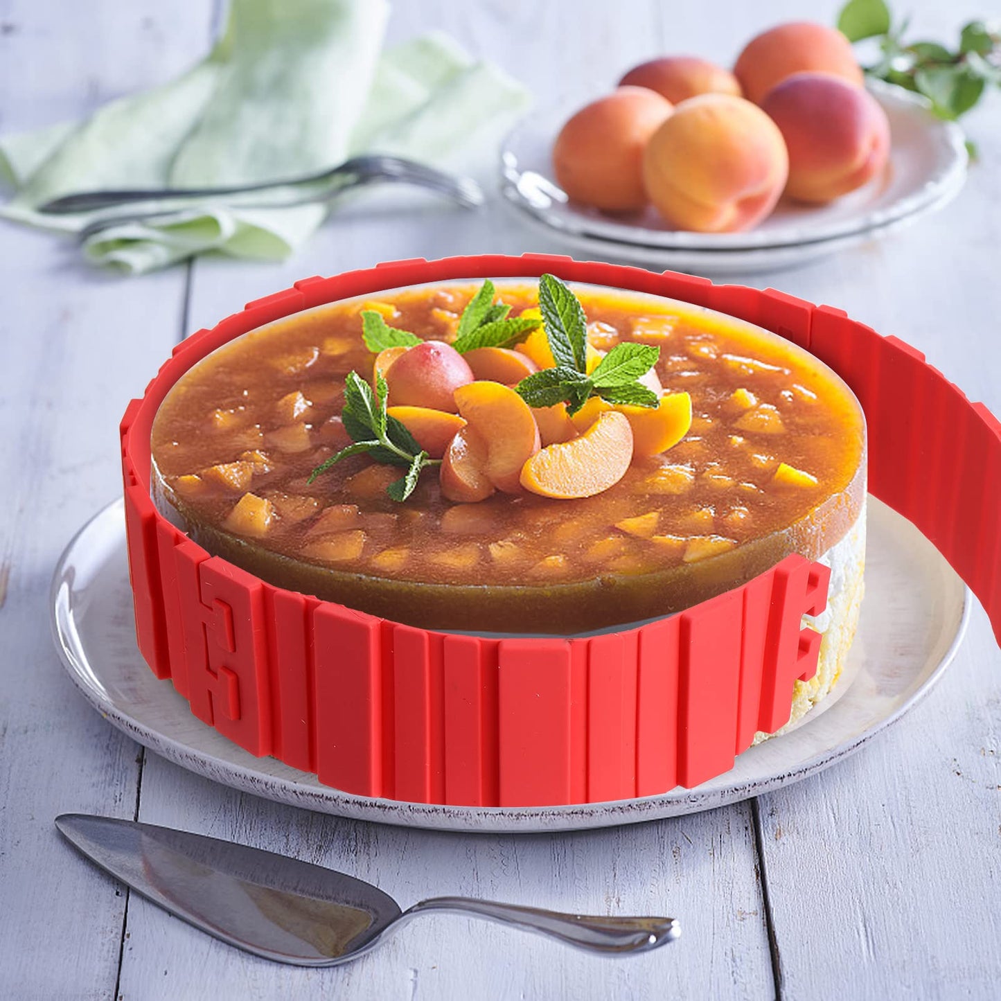 Jucoan 16 Pack Silicone Cake Mold Magic Bake Snake, Silicone Cake Shapers for DIY Round Rectangular Heart Shape Cake Dessert, Ice Barrier for Tie Dye