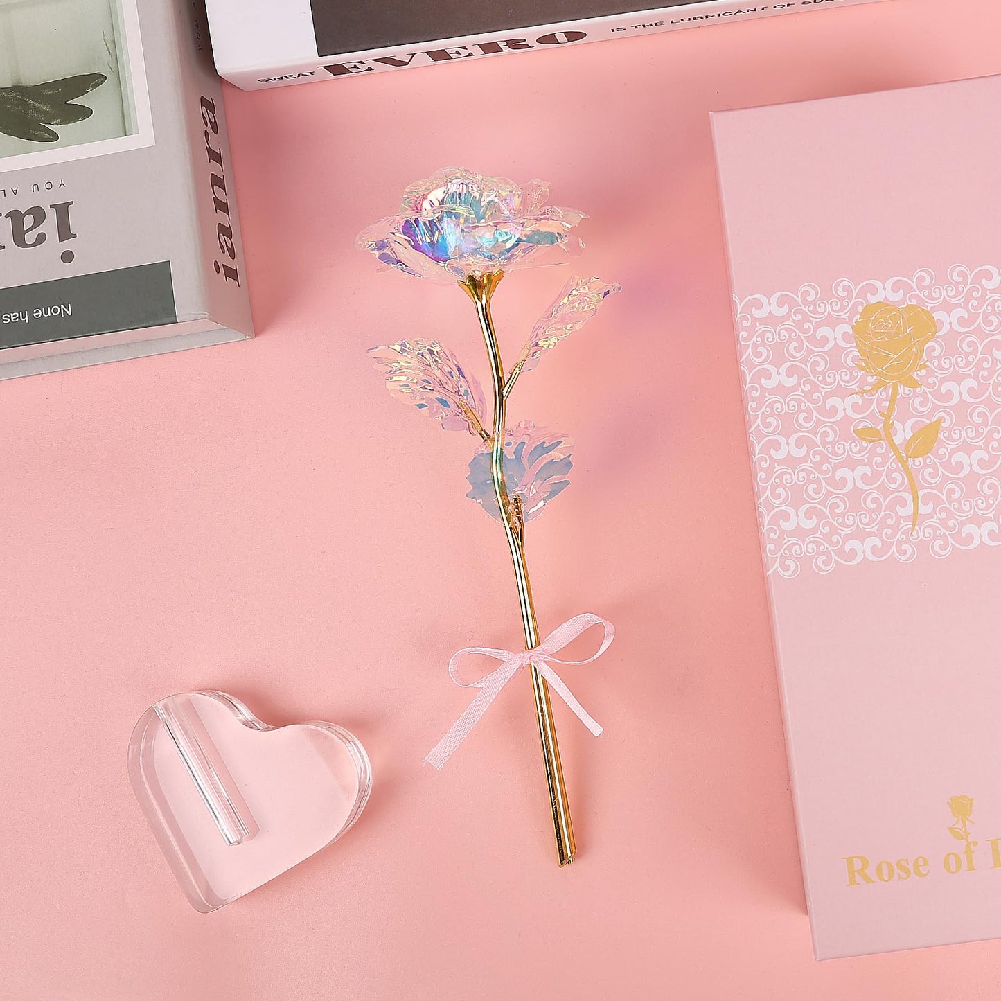 Birthday Gifts for Women Self Care Gifts Get Well Soon Gifts, Rose Relaxing Spa Gifts Basket Care Package, Luxury Flannel Blanket, Unique Mothers Day Idea Gifts for Mom Her Grandma Friend Sister Wife