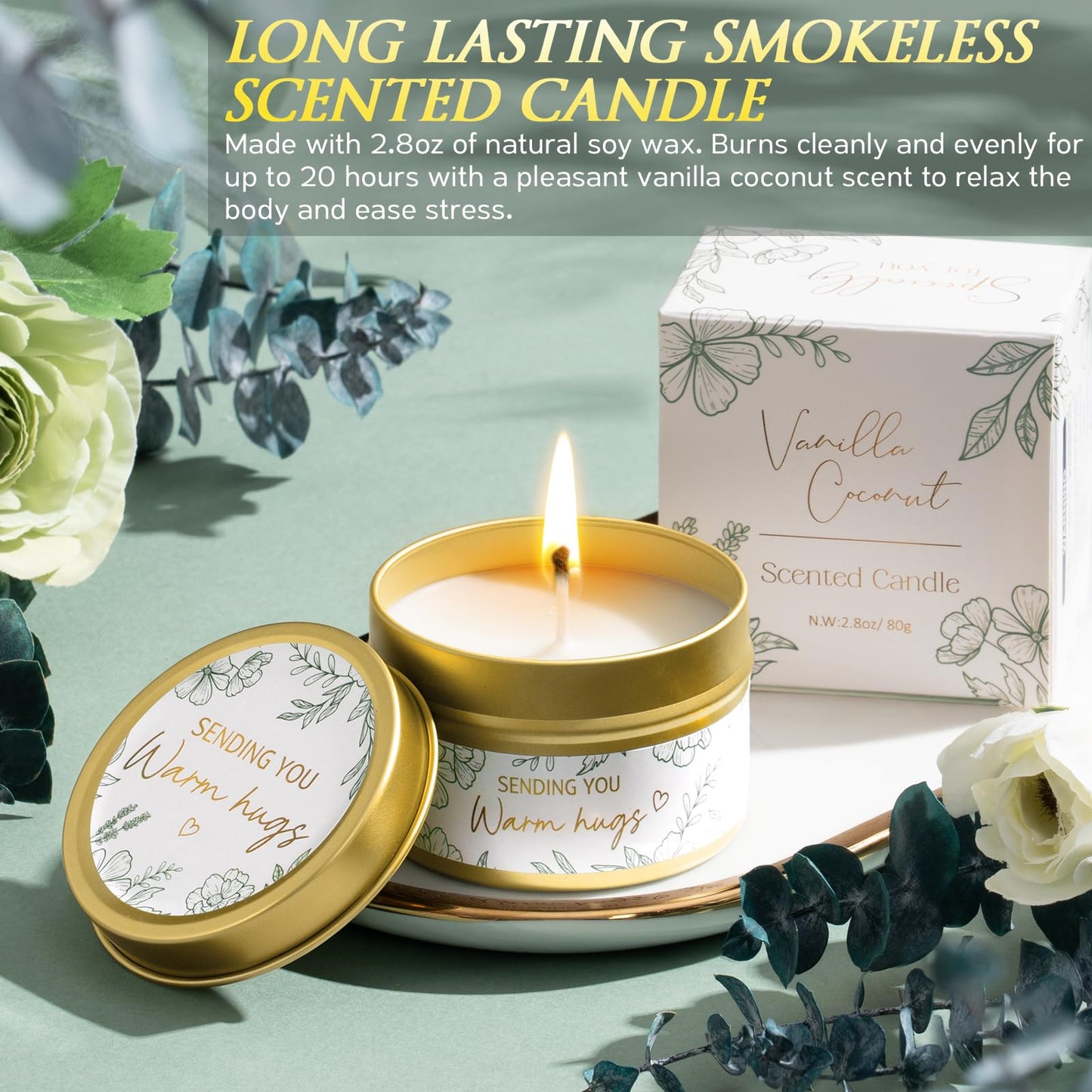 Self Care Gifts for Women Get Well Soon Gift Baskets, Unique Birthday Gifts for Women Spa Care Package, Sympathy Inspirational Thinking of You Gift Set for Mom Her Sister Best Friend Wife Girlfriend