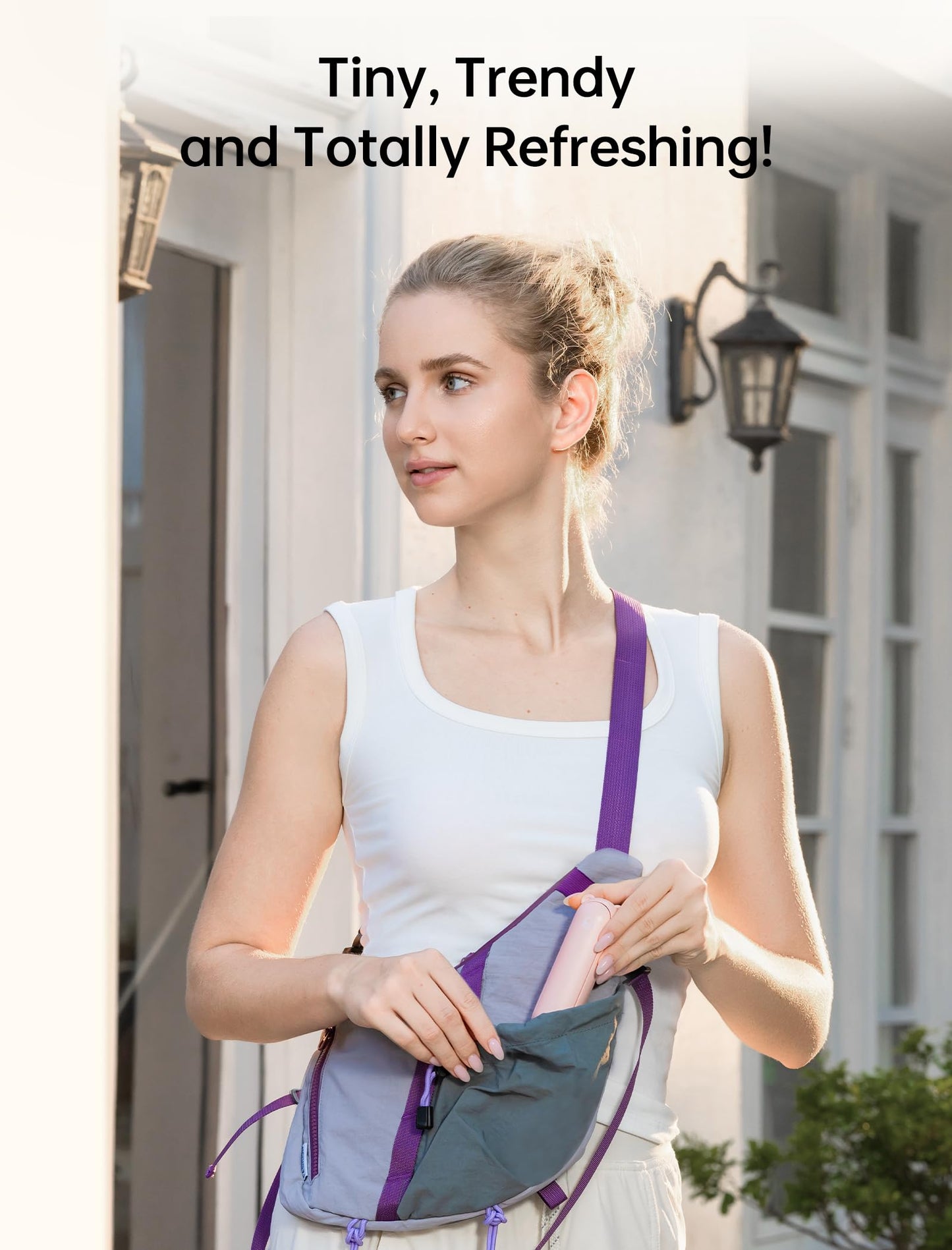 JISULIFE Handheld Mini Fan, 3 IN 1 USB Rechargeable Portable Fan [12-19 Working Hours] with Power Bank, Flashlight, Pocket Design for Travel/Summer/Concerts/Lash, Gifts for Women (Pink)