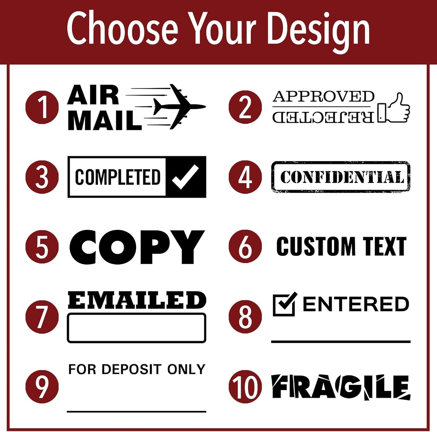 Past Due Office Stamp | 4 Different Sizes | 20 Designs | Multiple Color Options | Perfect for Quick Validation of Office Documents (Past Due, Xtra Large)