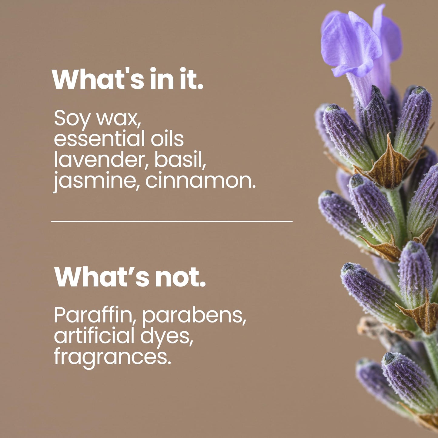 Stress Relief Candles | Lavender, Basil & Jasmine | Calming Candle | Non Toxic Candle | Highly Scented & Long Lasting | Aromatherapy Candle | Scented Candles | Gifts for Women and Men