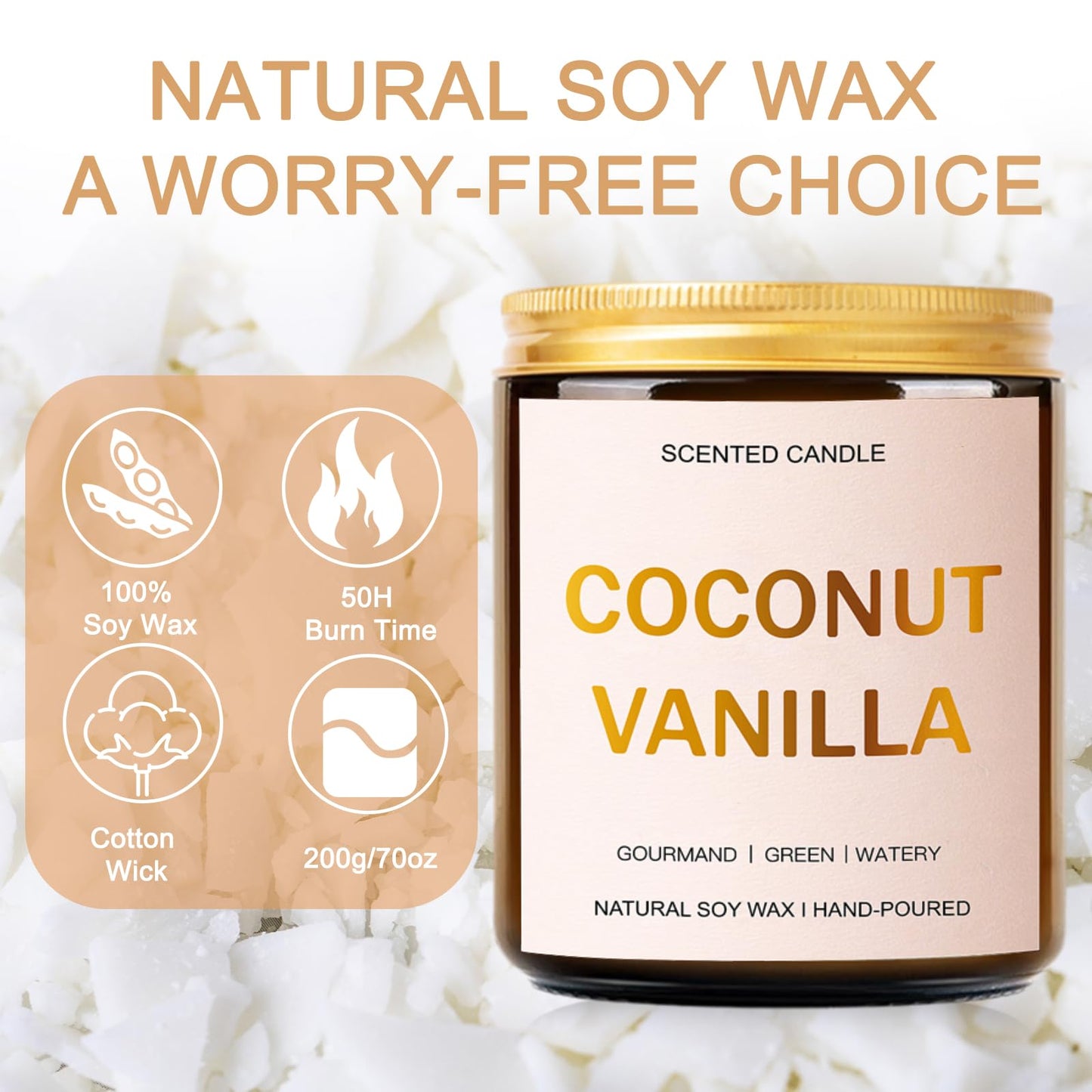 Scented Candles Set, 4 Pack Aromatherapy Candles for Home Scented, Candle Gift Set for Women, 28oz 200H Long Lasting Amber Jar Candles Soy Candles for Women Stress Relief, Relaxing, Spa, Birthday Gift