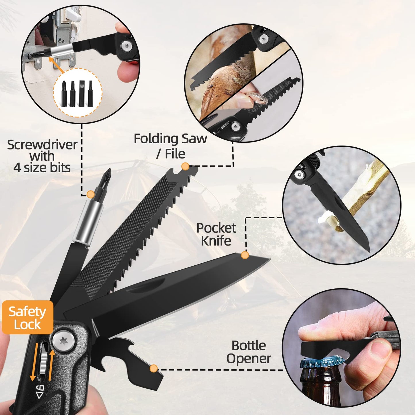 Stocking Stuffers for Men, Hammer Multitool 15 in 1 Christmas White Elephant Birthday Gifts for Men Dad Husband Boyfriend Camping Accessories Survival Gear 01