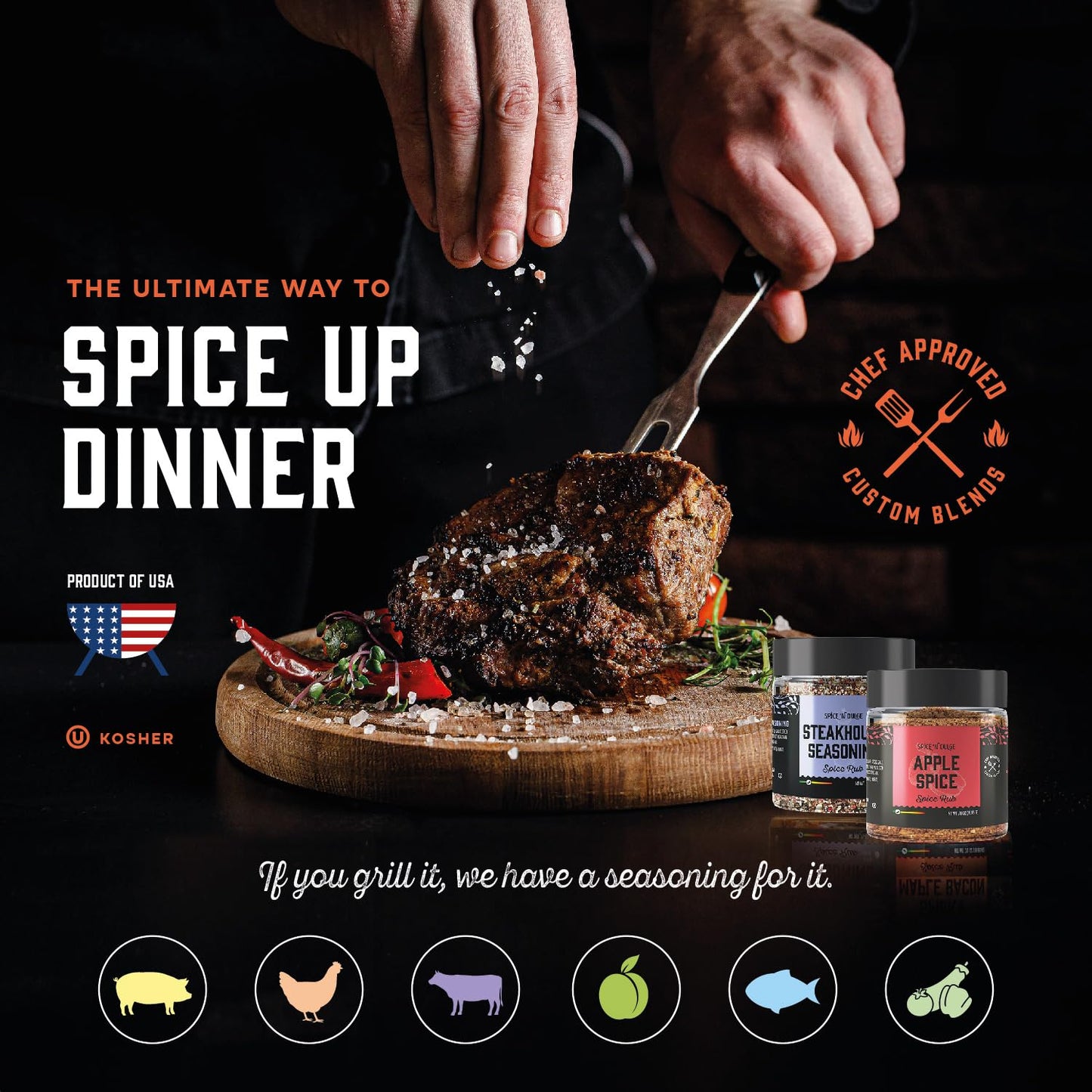 Grilling Spice Set Grill Seasoning Gifts, 20 Unique Spices and Seasonings Jars Gift Set, BBQ Gifts For Men, Dad, Husband, Father, Flavors Like Chili, Cajun, Garlic, Steak, Rub, Herbs, Blend and More