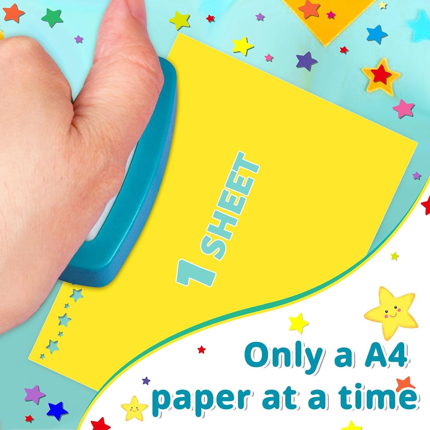 Star Paper Punch, Star Hole Punch for Crafting, Multiple Stars Punches for Paper Crafts, Stars Shaped Hole Punches, Starcut Puncher Crafts Puncher for Card Making, Scrapbooking