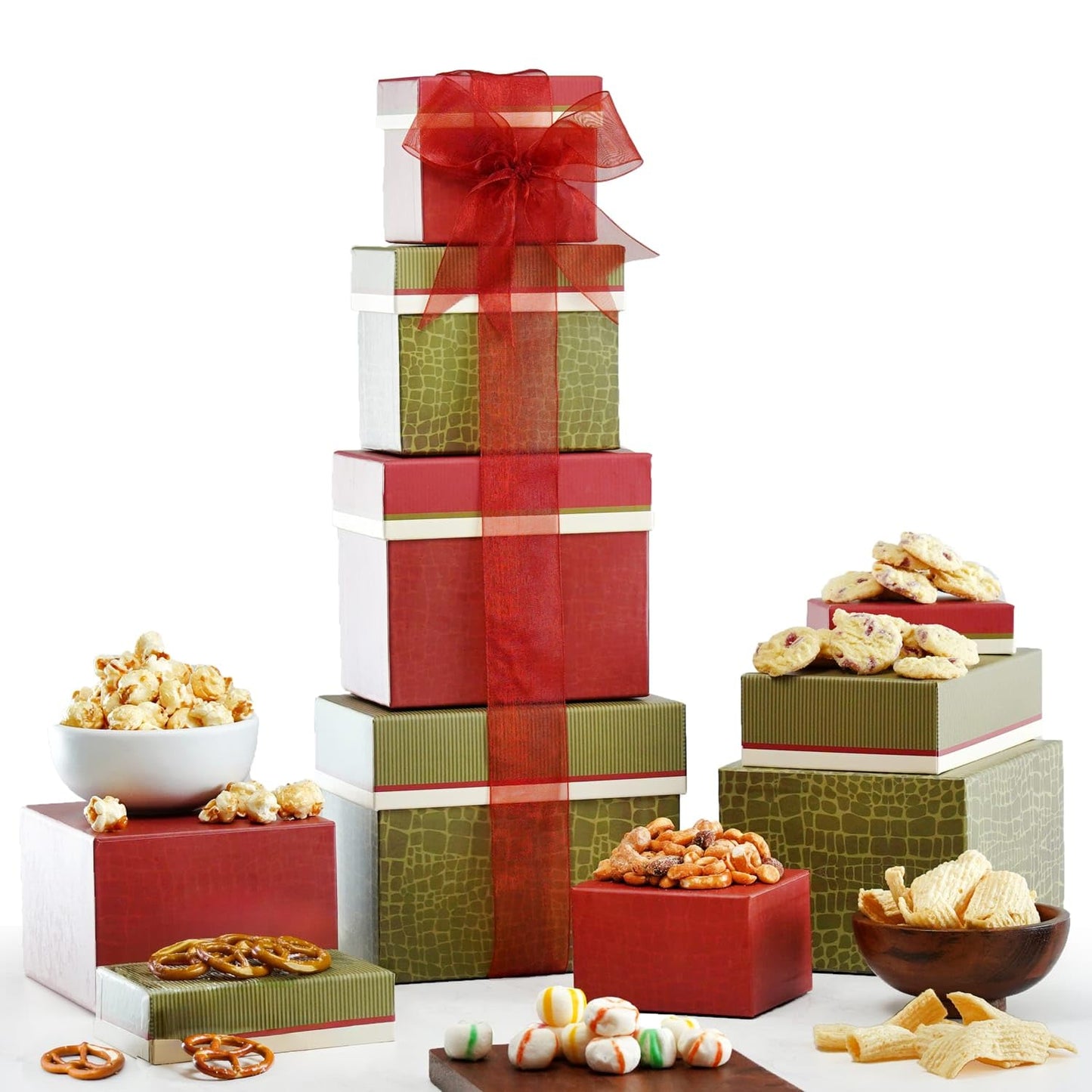 Gourmet Food Gift Basket Tower Snack Gifts for Women, Men, Families, College – Appreciation, Thank You, Congratulations, Corporate, Get Well Soon Care Package