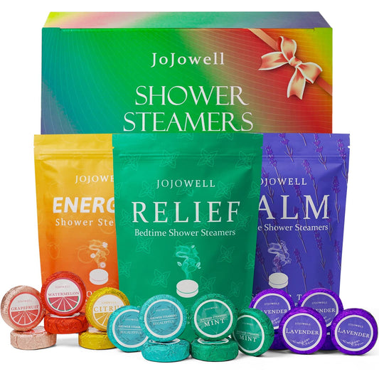 JoJowell Shower Steamers Aromatherapy - 18 Pack Gifts for Women, Organic Essential Oils, Self Care, Birthday Gifts for Women, Men, Mom, Teen, Relaxation Home SPA Christmas