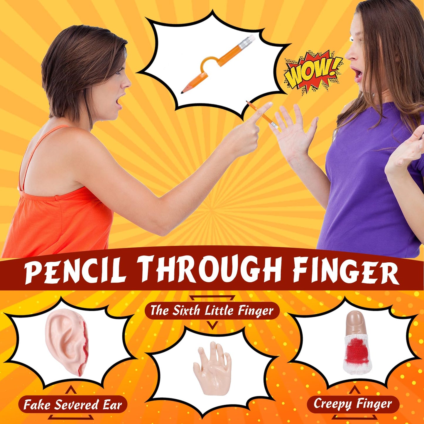 Prank Kit for Kids - 18 Gags & Practical Joke Toys - Prank Stuff for April Fools - Ultimate Practical Jokes - Gag Gifts for Kids - Big Funny Toys Pack Set Box