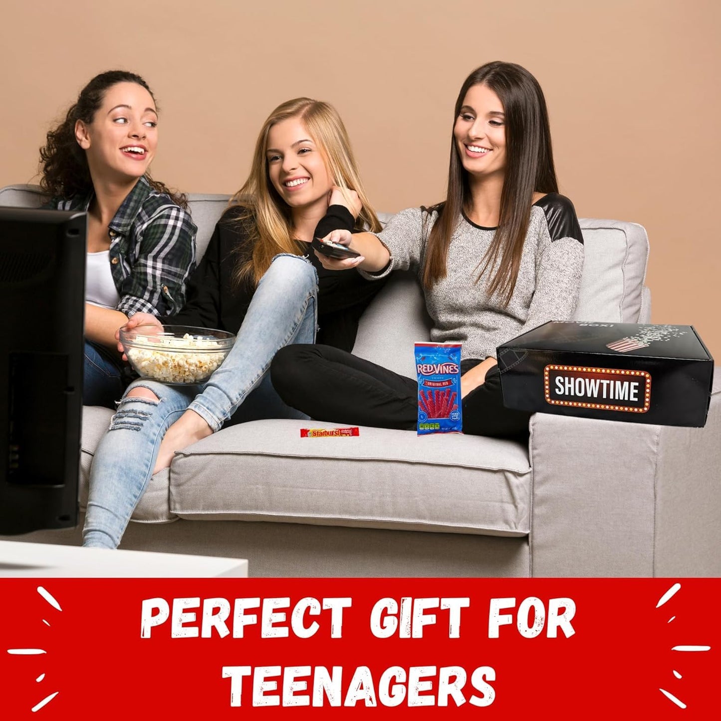 Movie Night Gift Basket – 33-Piece Gift Box with Popcorn, Candy, Snacks & Bingo – Birthdays, Date Night, Family, Kids, Adults, Mom, Dad, Teens, Christmas, Mothers Day, Fathers Day, Raffle & Fundraiser