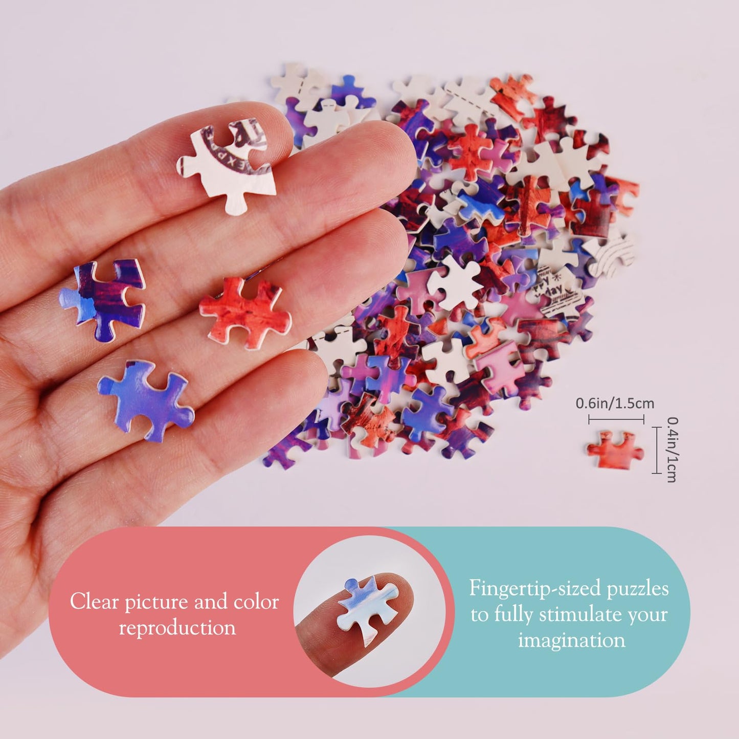 Small Jigsaw Puzzles for Adults Challenging Puzzle Small Puzzles Mini Jigsaw Puzzles for Teens 150 Pieces Micro Tiny Puzzle Mountains Landscape Beach Scenery Travel Puzzles 6 x 4 inch 4 Packs