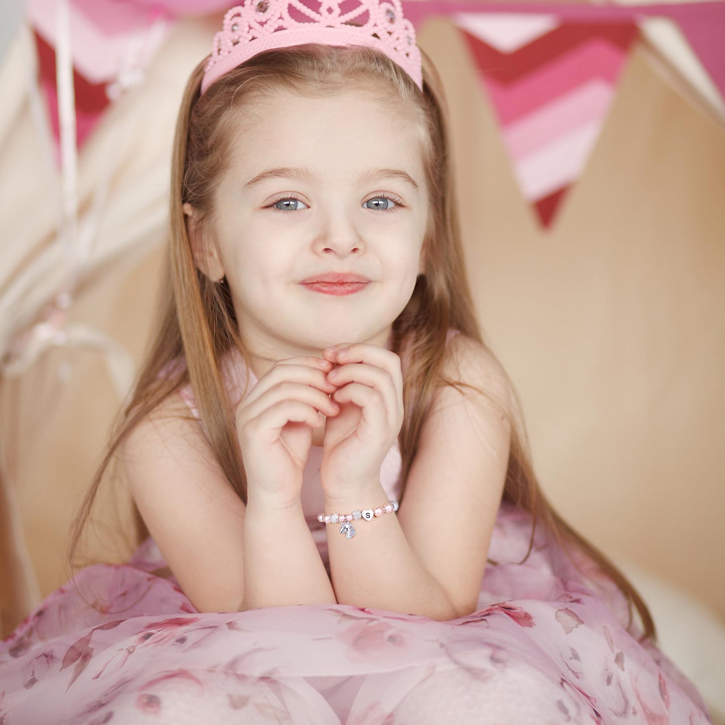 Hidepoo Unicorn Bracelet Gifts - Heart Initial A Unicorn Jewelry Unicorns Gifts Rainbow CZ Letter Unicorn Bracelets Birthday Gift