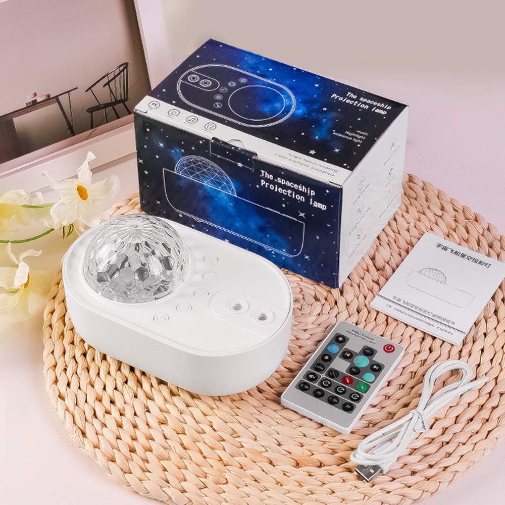Galaxy Star Night Light Projector LED Ocean Wave Bluetooth Music Speaker with Remote Control for Bedroom, Home, Room Decor
