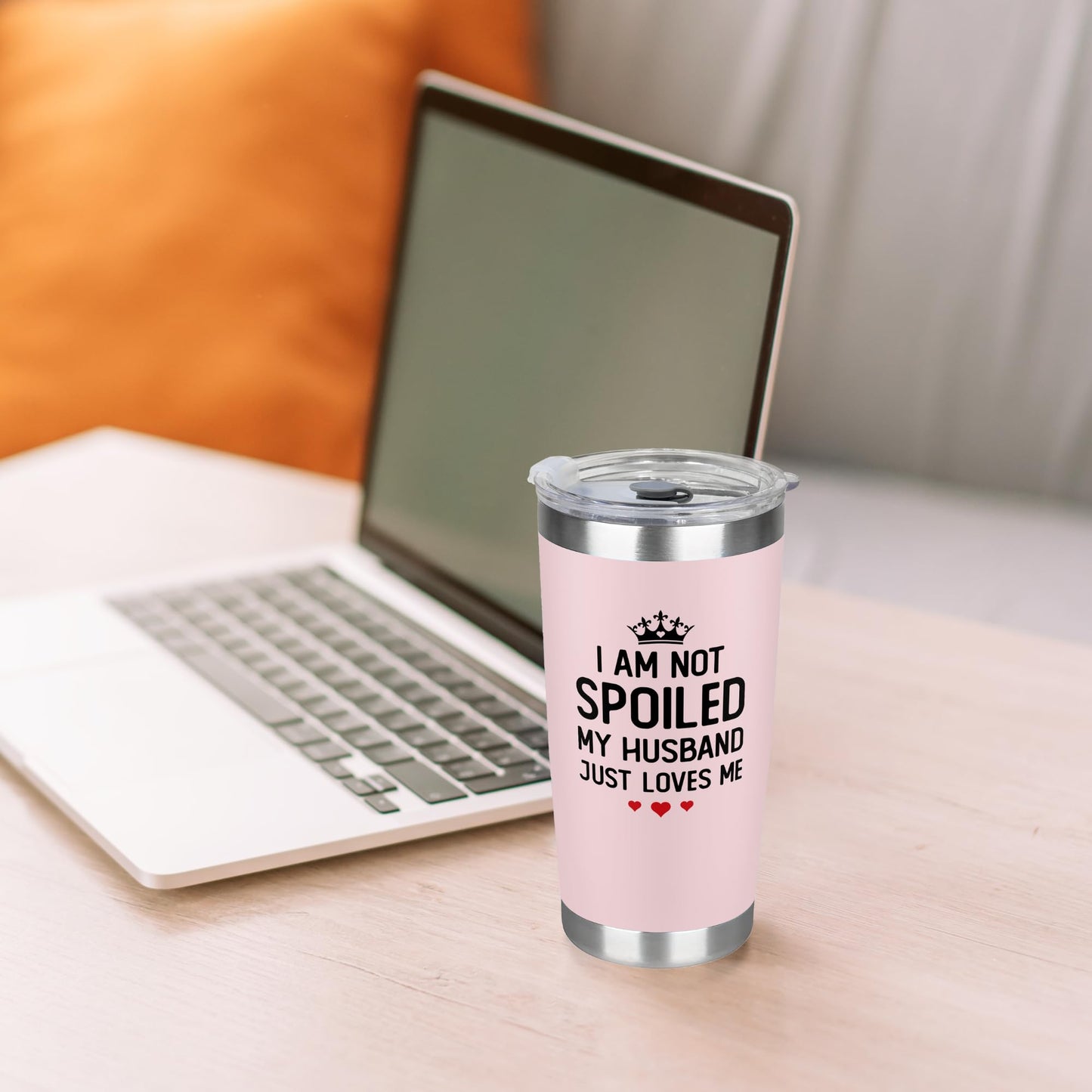 KatAndNat Gifts for Wife from Husband - Wife Gifts - Wedding Anniversary for Women, Birthday, Mothers Day, Christmas Gift for Her - Romantic Gift for Her - 20 Oz Pink Tumbler