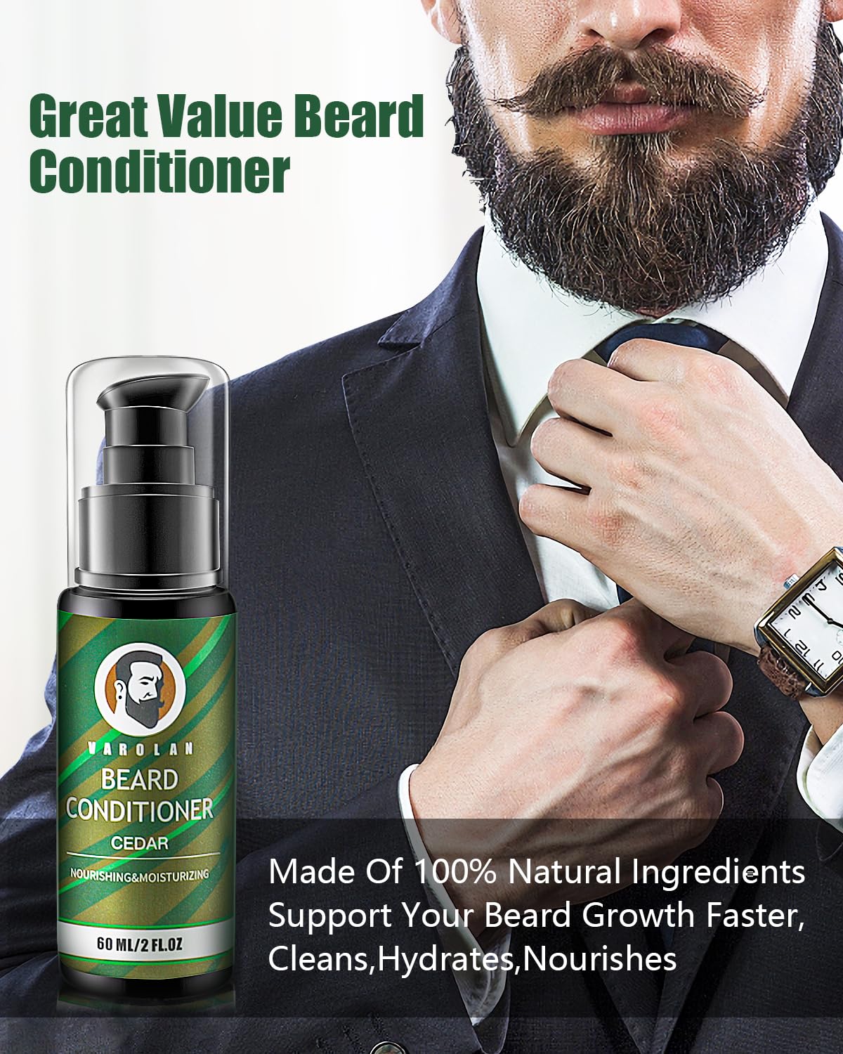 Mens Gifts for Birthday, Gifts for Men, Beard Care Kit with Beard Oil Balm Conditioner Wash Brush Comb Scissor, Stocking Stuffers for Men Birthday & Holiday Gifts for Boyfriend Brother Dad Husband