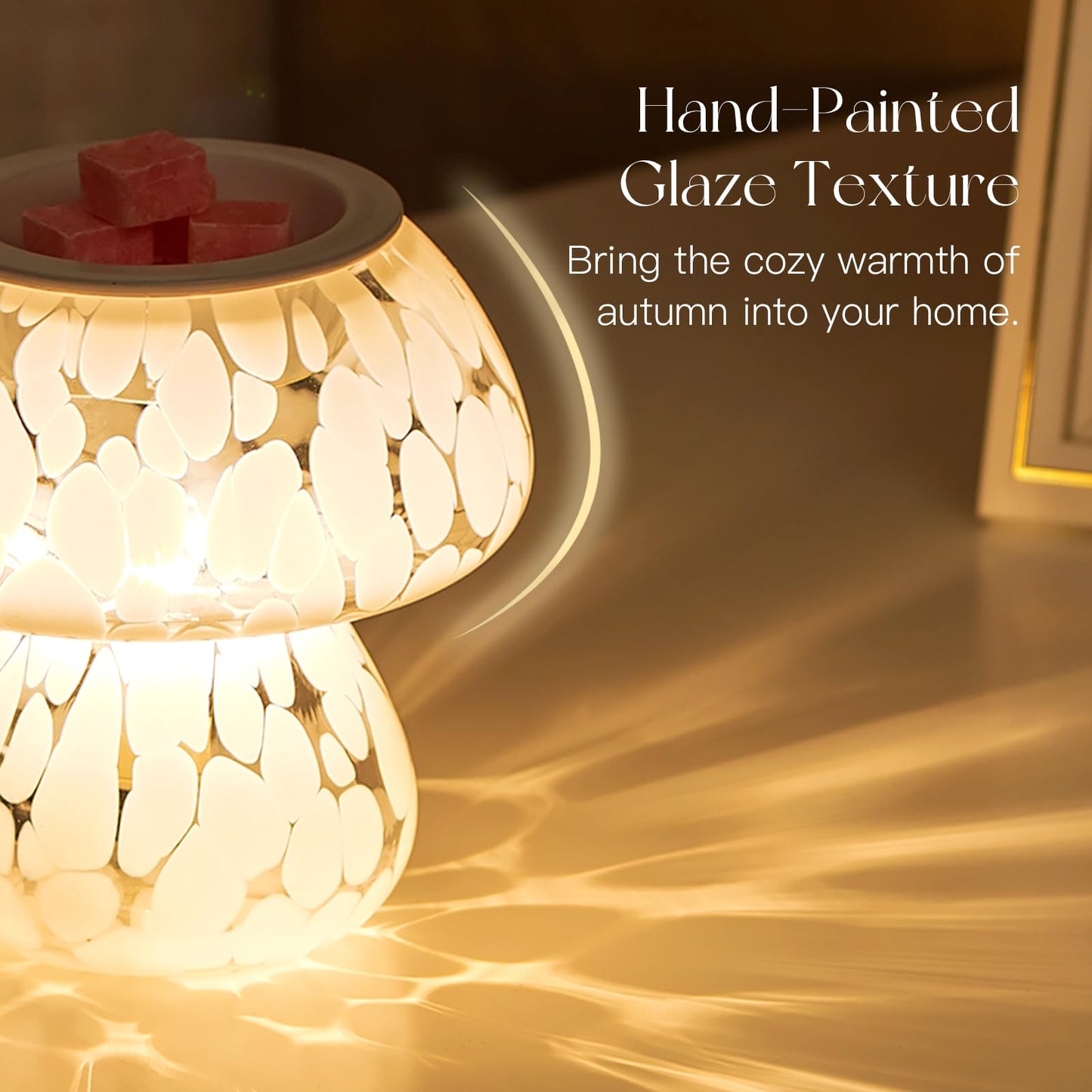 Candeldo Mushroom Wax Melt Warmer: Scentsy Wax Melter Warmer Cute Melter Fragrance Candle Lamp Home Decor Mothers Day Birthday Gift for Women