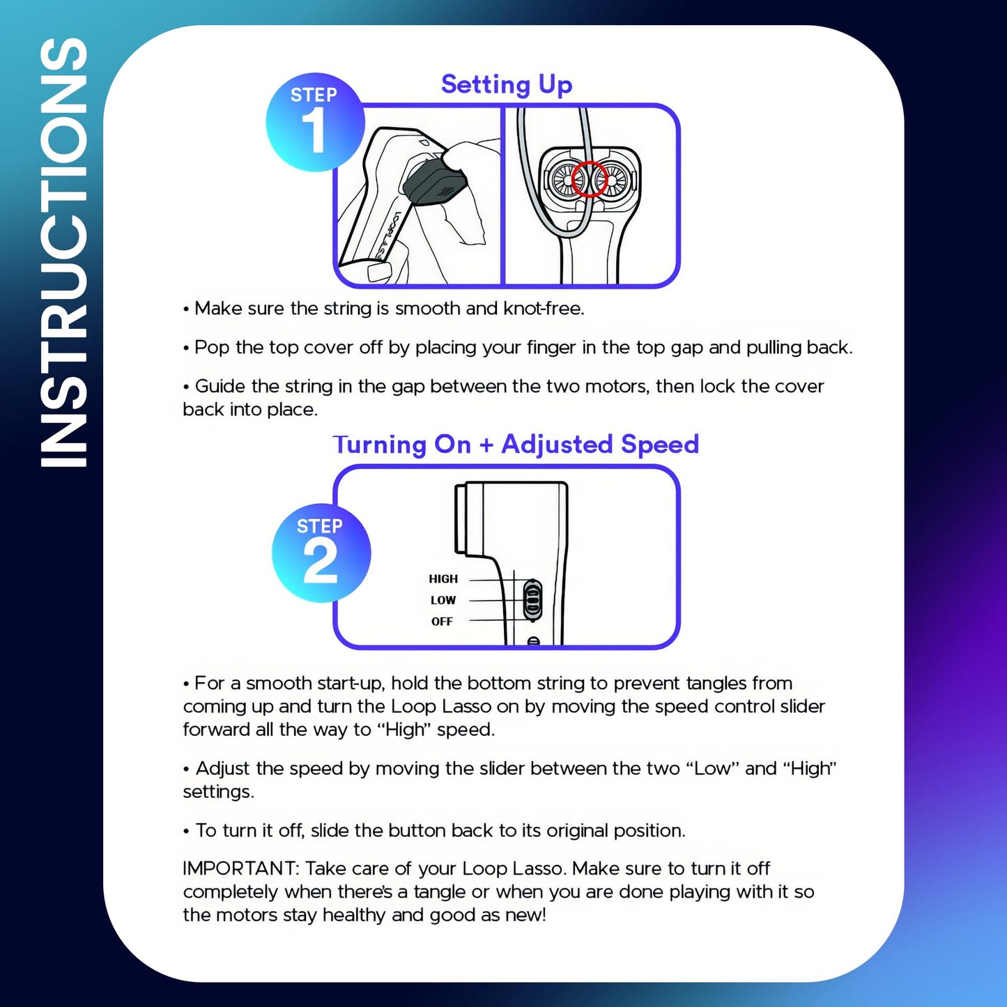 Loop Lasso NANO Glow in the Dark Rave Toys with Built-in UV Blacklight - Interactive Rope Launcher STEM Toy - Viral Flow and String Shooter Toy for Kids and Adults