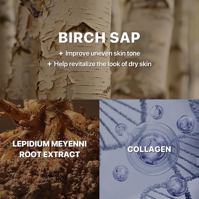 Nature Republic Birch Intensive for Men Skin Care Kit, Face Wash & Moisturizer for Hydrated Skin, Facial Toner (4.05 Fl.Oz) Emulsion (4.05 Fl.Oz) Cleaner (3.38 Fl.Oz), Korean Gift Sets