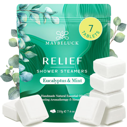 Eucalyptus Mint Shower Steamers Aromatherapy 7 Pack - Eucalyptus for Shower, Relaxation Spa Gifts for Men & Women, White Elephant Gifts, Stocking Stuffers for Adults, Christmas Gifts for Women Men Mom
