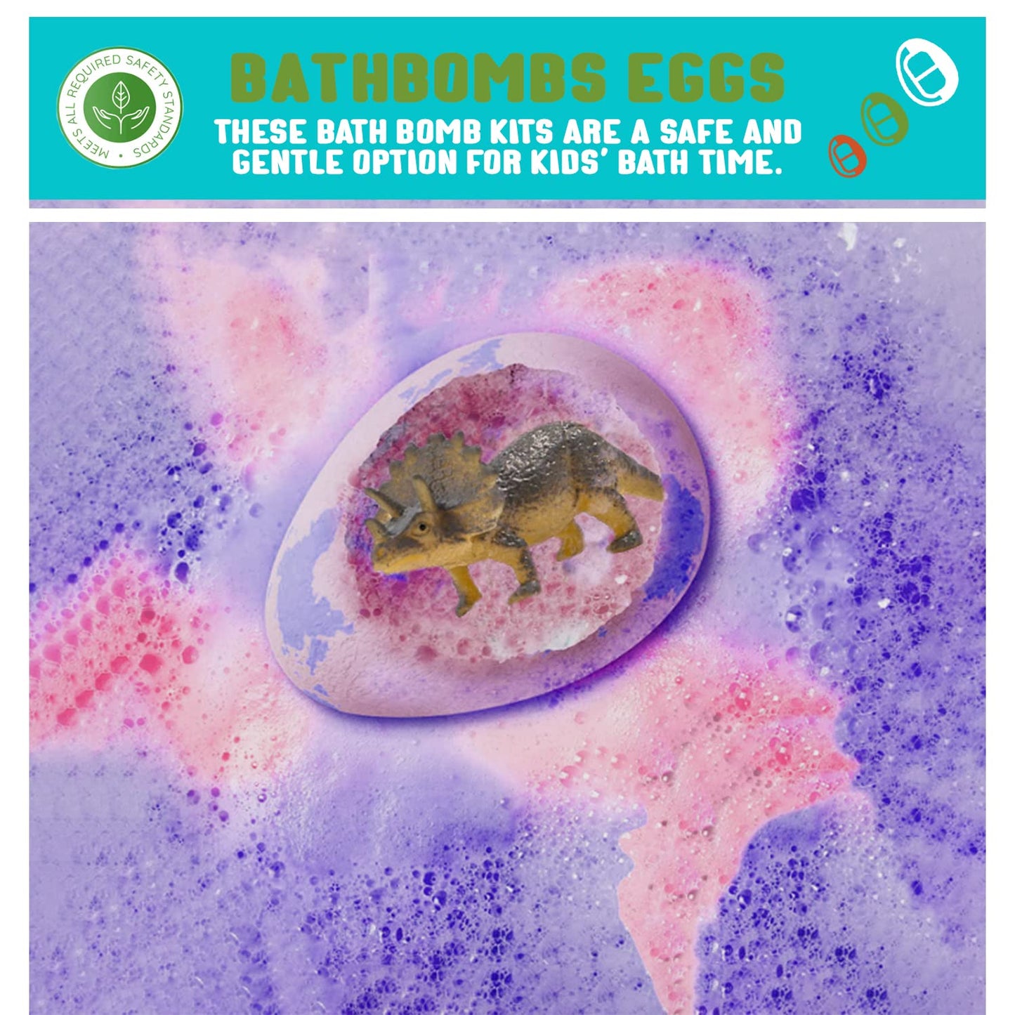 GlowlyLite Bath Bombs | 9 Pack Organic Bath Bomb For Kids With Surprise Inside | Organic Bubble Bath Fizzies With Toys, Fun Birthday Gift And Stocking Stuffer for Boys and Girls, Perfect for Bath Time