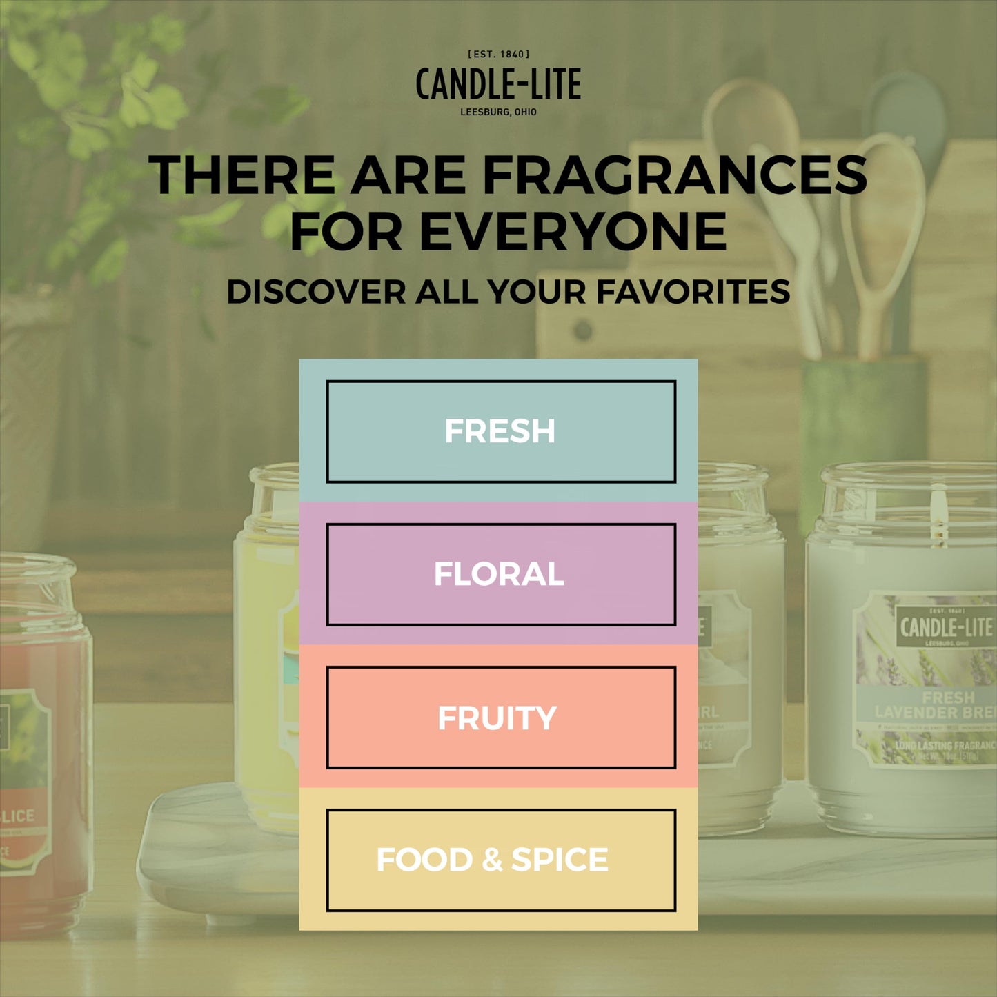 Candle-lite Scented Candles, Fresh Lavender Breeze, 18 oz Jar, Proudly Poured in The USA, Aromatherapy Candle, Single-Wick with 110 Hours of Burn Time, Perfect for Creating a Relaxing Ambiance