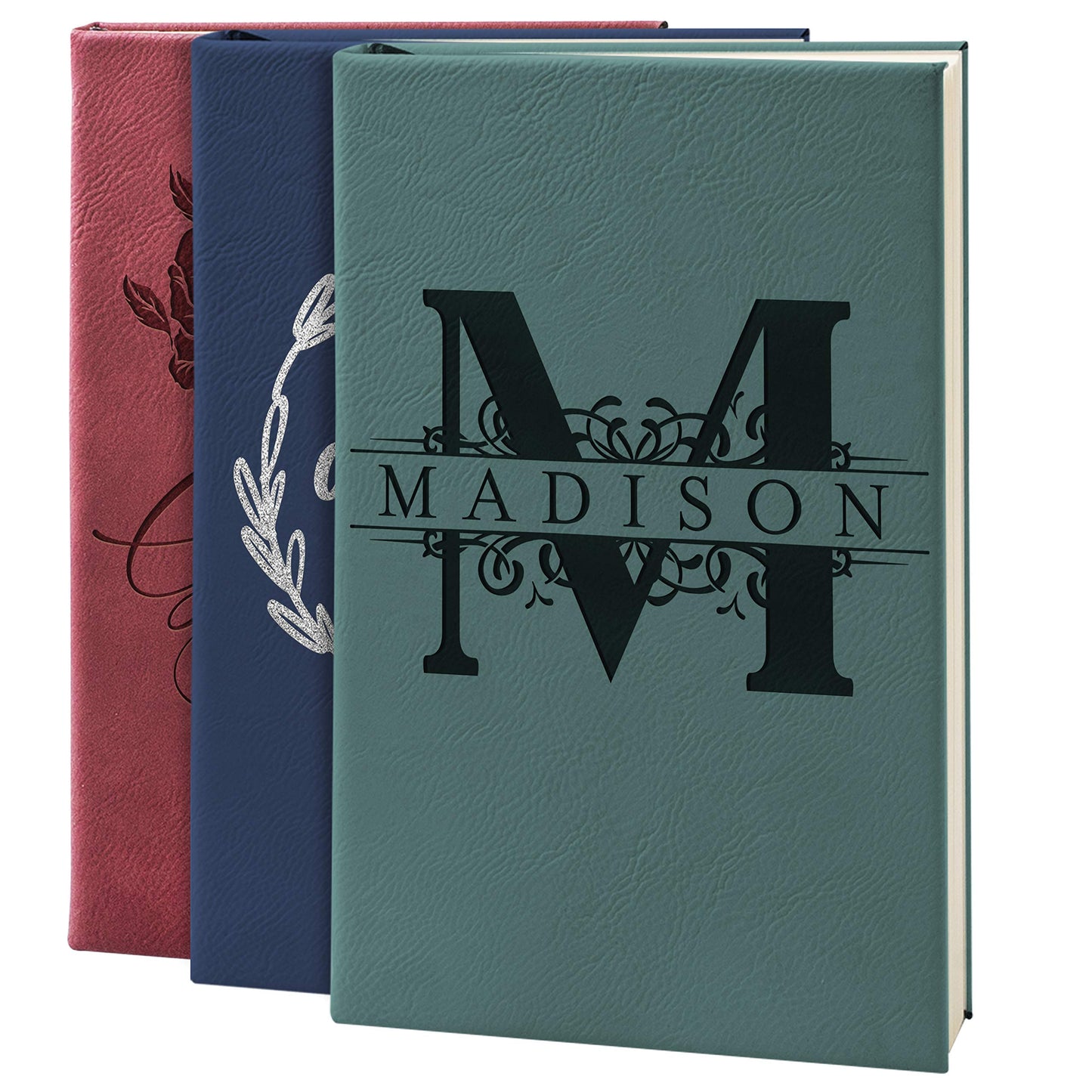 Personalized Leather Journal | Soft Pink, 12 Design | w Text Notebook for Women, Men - Customized Journals to Write In for Women, Diary for Girls - Birthday, Best Friend, Mom, Dad, Office Gift