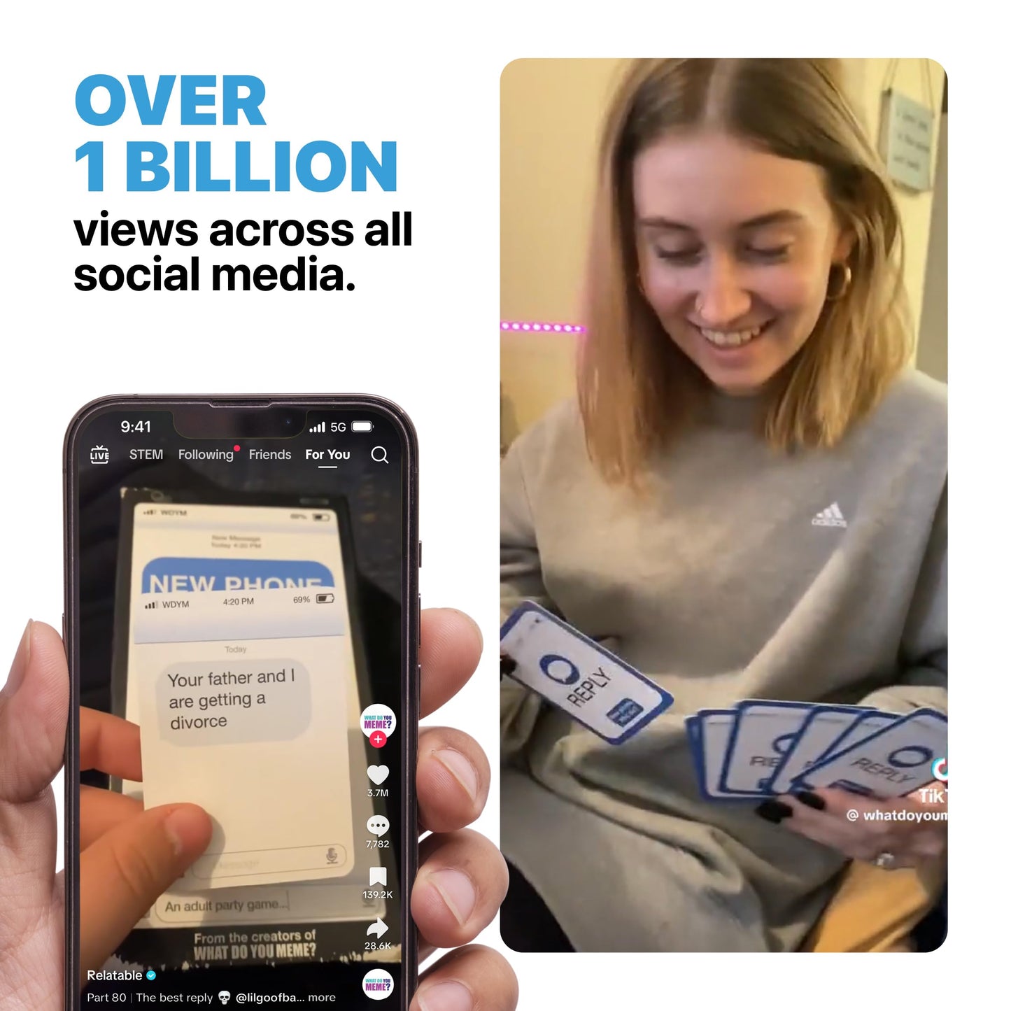 New Phone, Who Dis? by Relatable, The Offline Text Message Party Game, Spicier Edition With New Updated Content, Card Games for Adults, Game Night Games, Includes 100 inbox cards & 300 Reply Cards