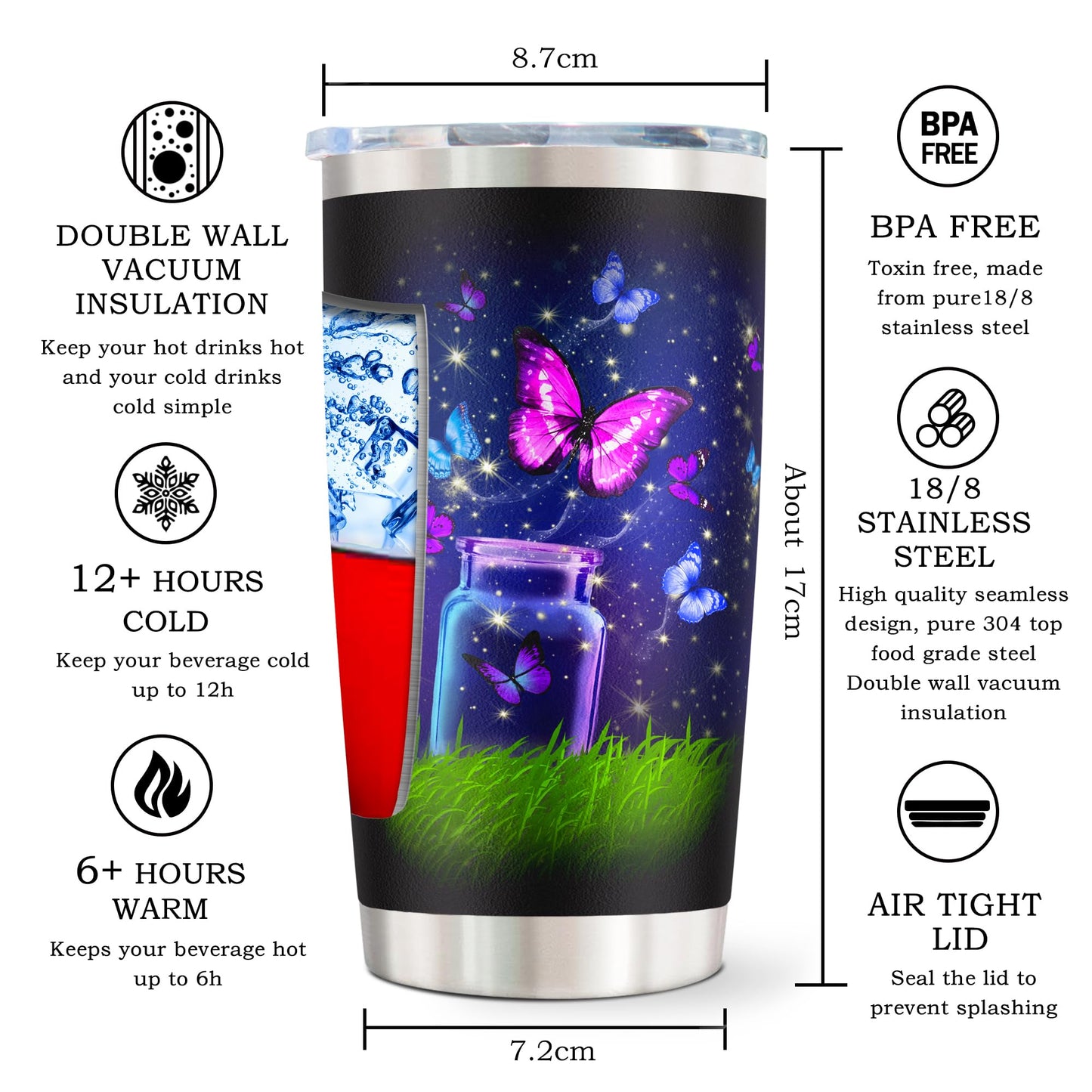 kirusel Daughter Gift from Mom, Best Daughter Gifts, Birthday Gifts for Daughters, Great Birthday Presents for Daughters Adult 20oz Tumbler Mug(1PC)