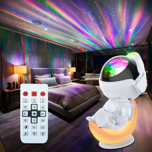 Rossetta Astronaut Projector, Space Projector Galaxy Projector for Bedroom, Star Projector Night Light with Timer and Remote, Kids Adults Room Decor Aesthetic, Gifts for Christmas, Birthdays, White