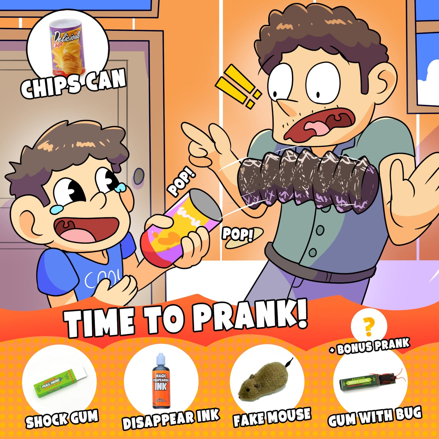 DIMROM Prank Kit for Kids - 25 Gags & Practical Joke Toys - Prank Stuff for April Fools - Ultimate Practical Jokes - Gag Gifts for Kids - Big Funny Toys Pack Set Box + Bonus Inside