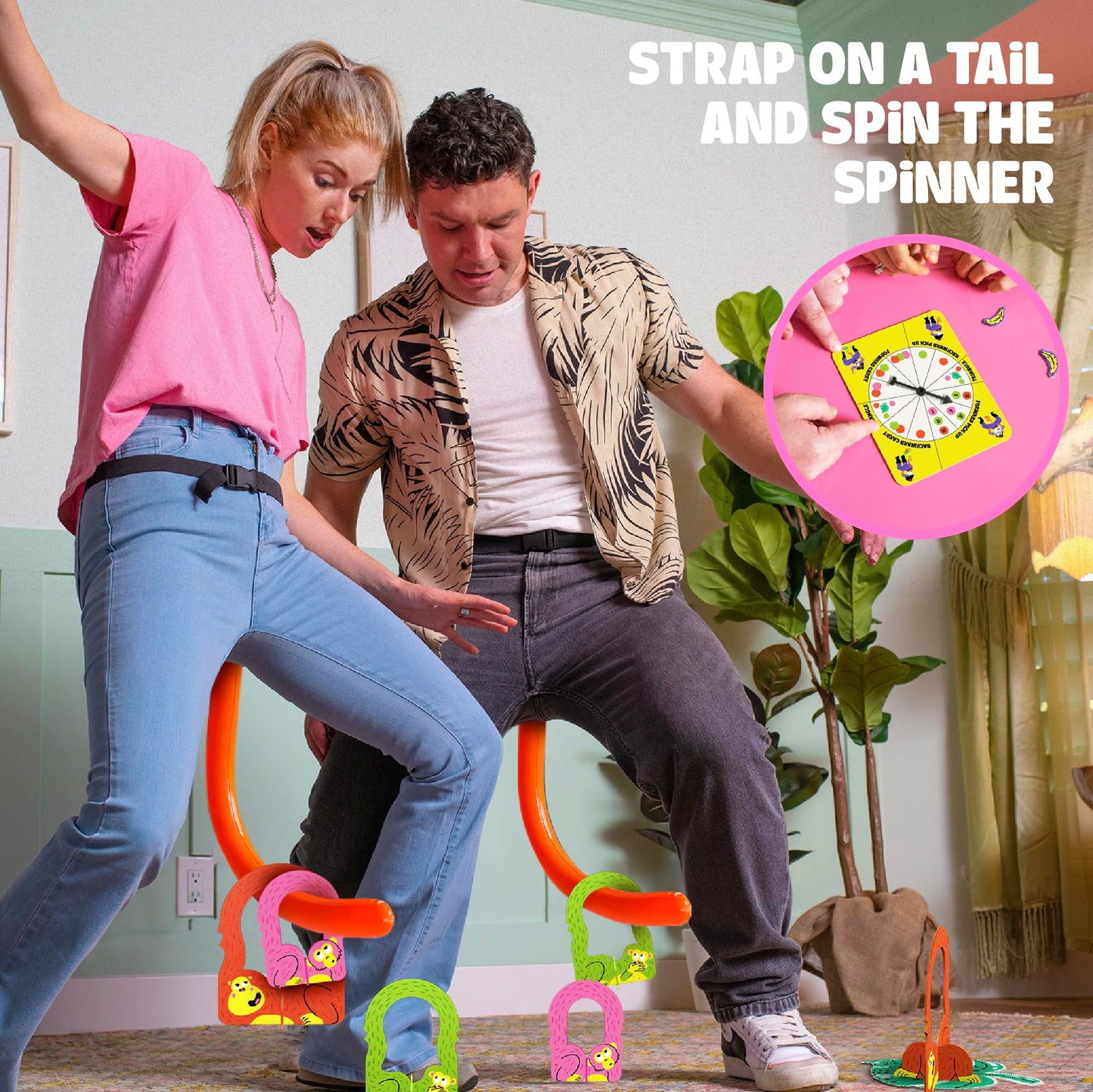 It's Bananas! The Monkey Tail Game - Funny, Fun Party & Family Board Game for Kids, Stocking Stuffer, Christmas, Thanksgiving, White Elephant, Girls Night, Birthday Gift, Gag, Novelty