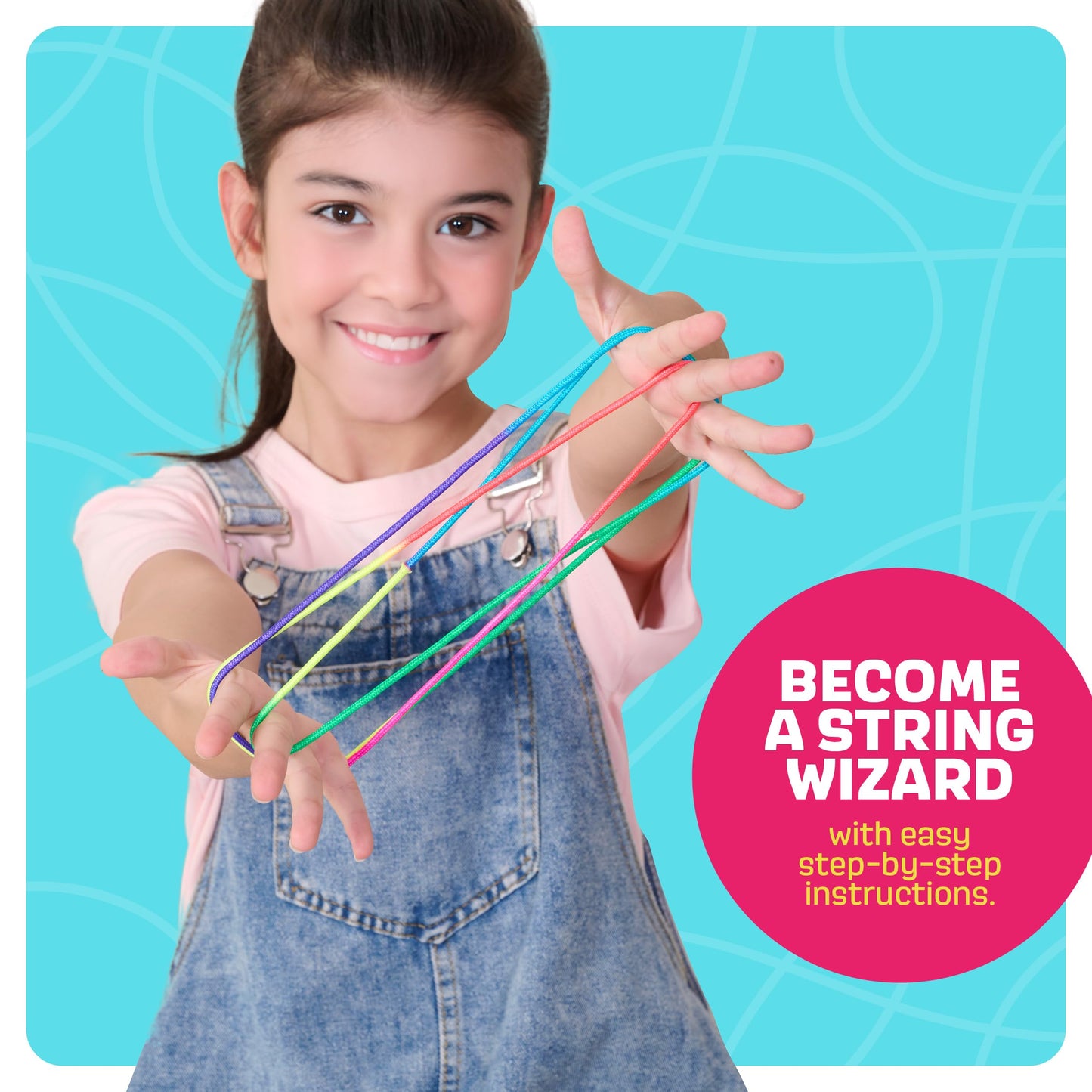 Dan&Darci Cat’s Cradle String Game Book w/ String - Step by Step Illustrated Guide - Gifts for 8 9 10 11 12 Year Old Girl - Gifts for Kids - Stocking Stuffers - Tween, Preteen Girl Gift - Kids Books