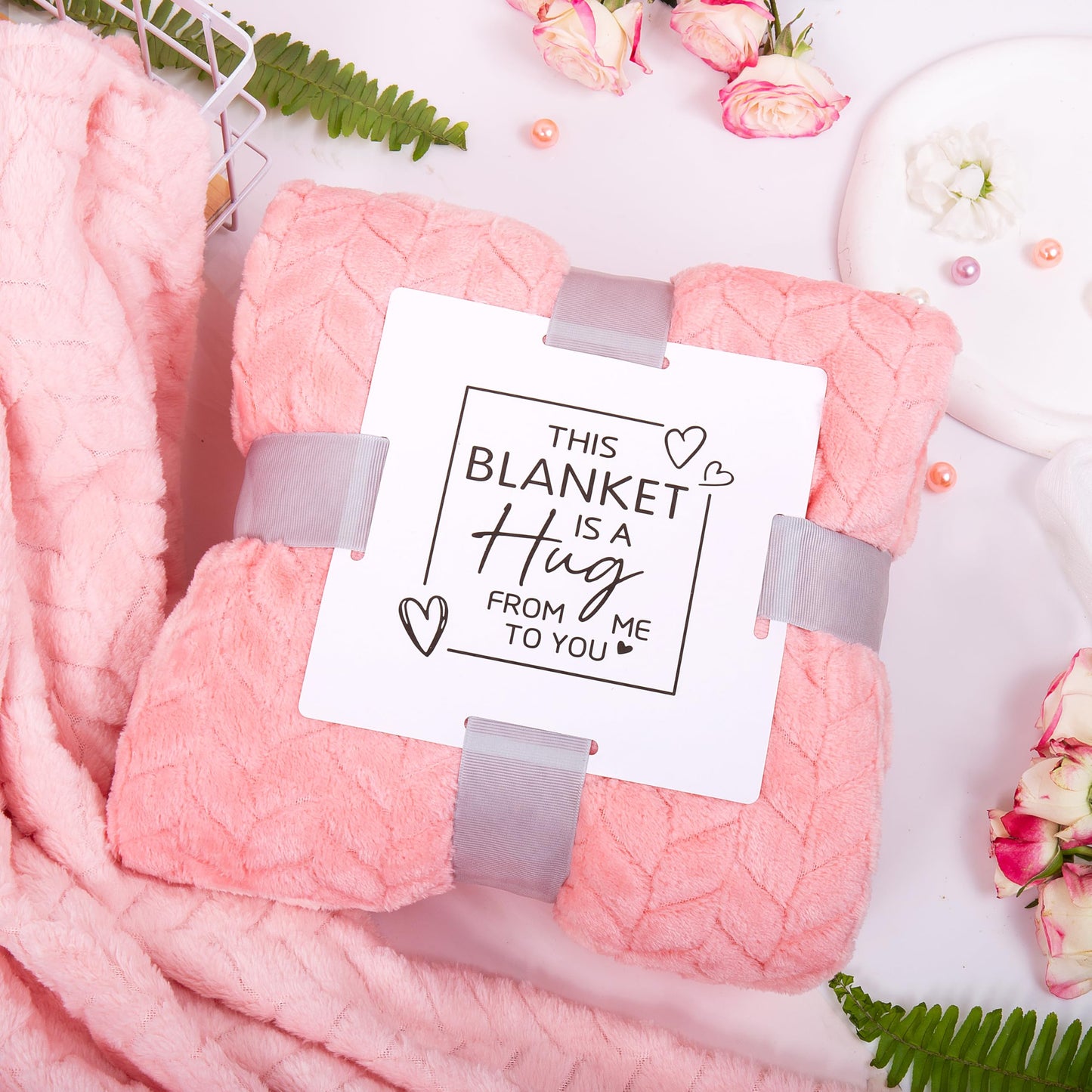 HSOEIXL Birthday Gifts for Women, Unique Spa Birthday Gift Basket with Blanket for Women - Happy Birthday Gifts for Her, Mom, Sister, Teacher, Girlfriend, Coworker, Wife, Bestie, BFF