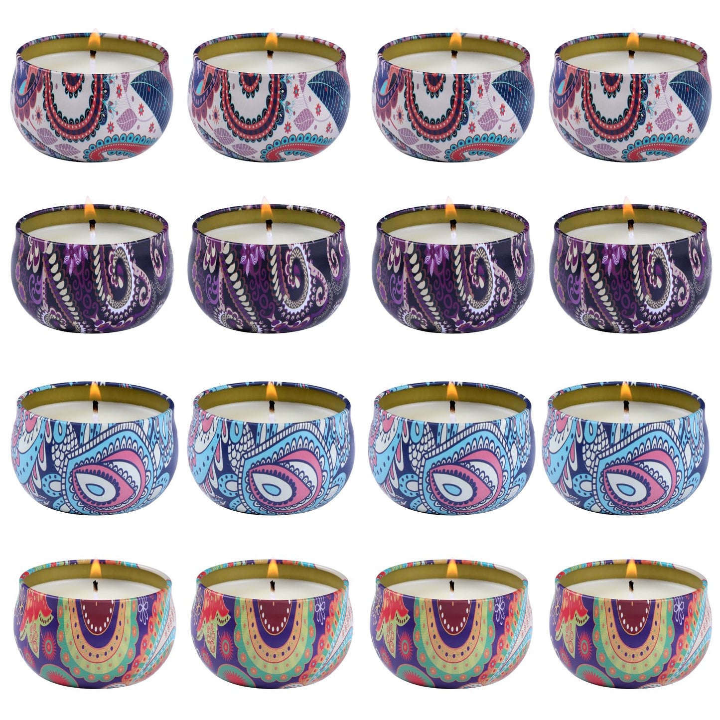 kedtui Scented Candles Gift Set, 32 Pack Aromatherapy Candle, Natural Soy Wax Travel Tin Candles for Home Scented, Ideal for Christmas, Birthday, Thanksgiving, Valentines Day Gifts