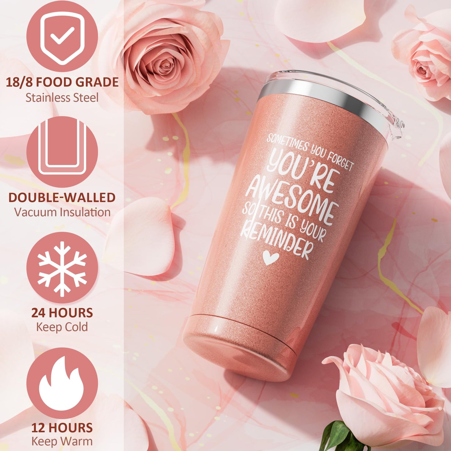 Birthday Gifts for Women Friendship, Rose Relaxing Spa Gifts Basket for Women Self Care Gifts Thank You Gifts Bath Set Mothers Day Gifts for Mom Her Sister Friend Wife Grandma Teacher Nurse Graduation